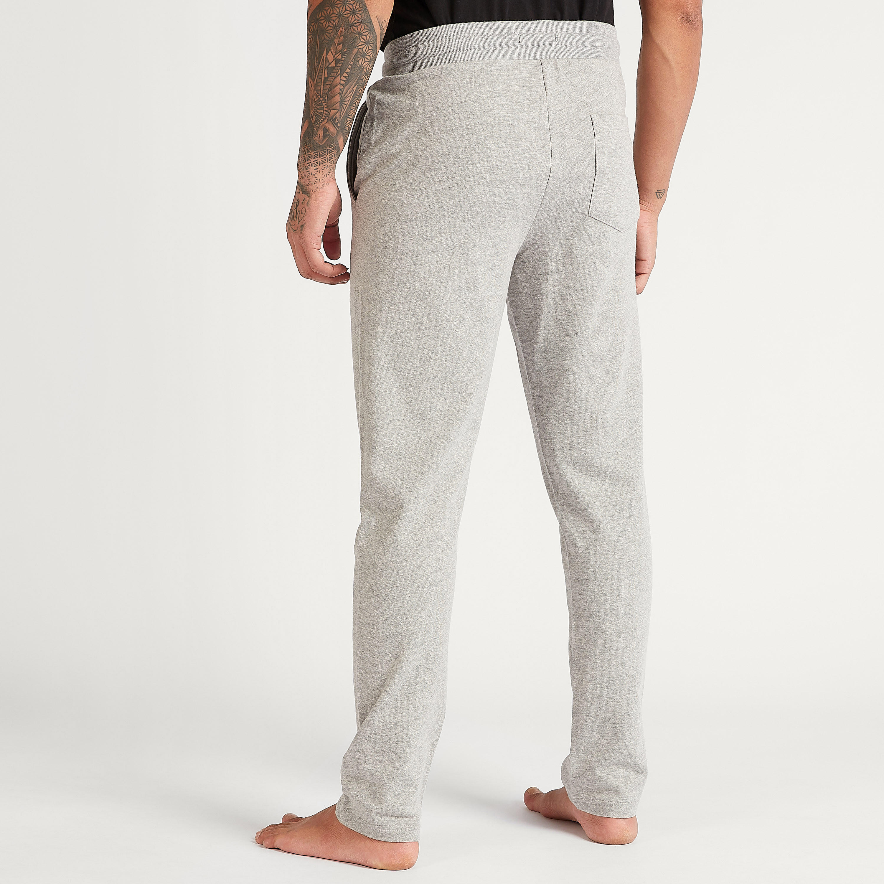 بنطلون بيجاما سادة طويل مطرز برباط إغلاق وجيوب-men-clothing-nightwear-pyjamaandshorts-image-1