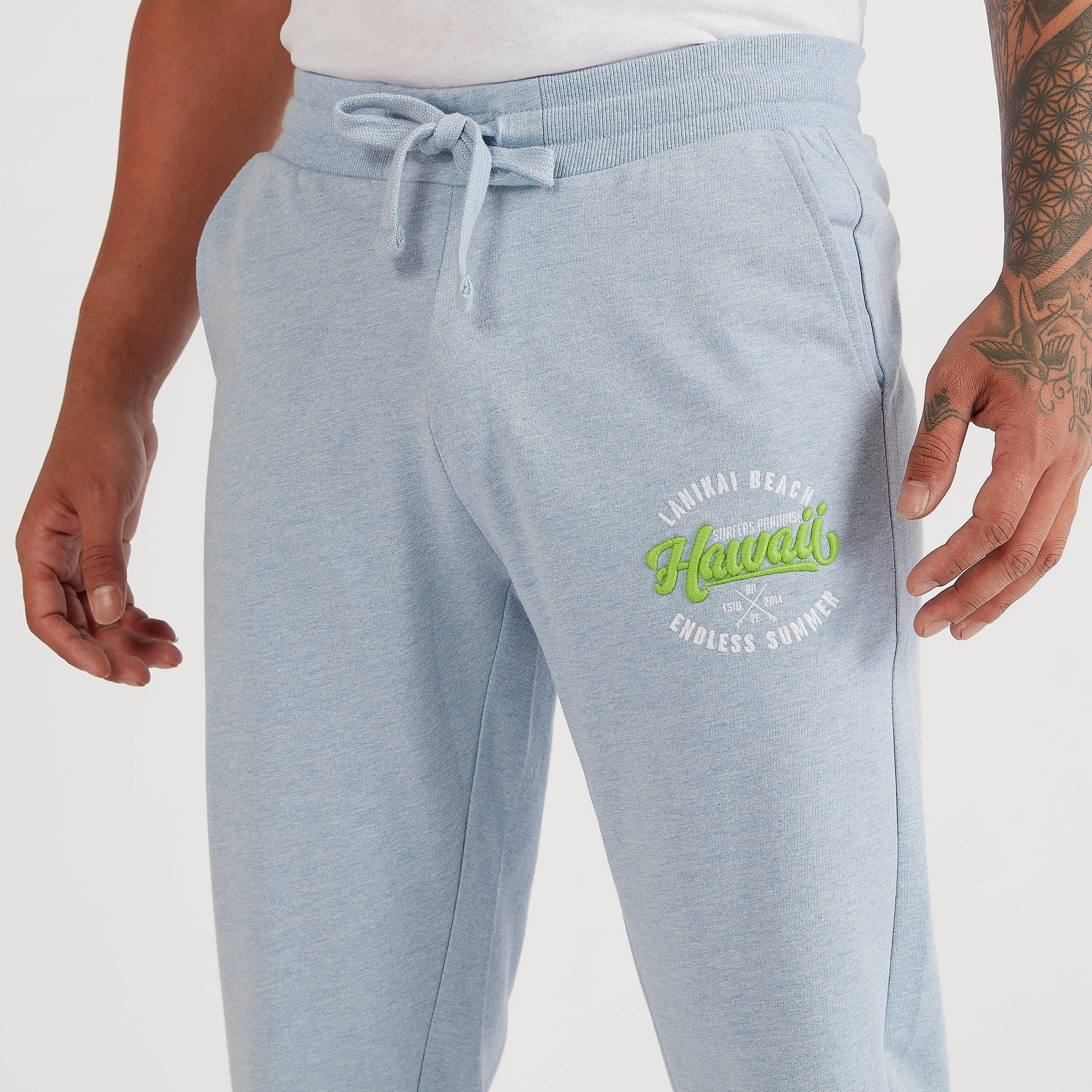 بنطلون بيجاما طويل سادة برباط إغلاق وجيوب-men-clothing-nightwear-pyjamaandshorts-image-2
