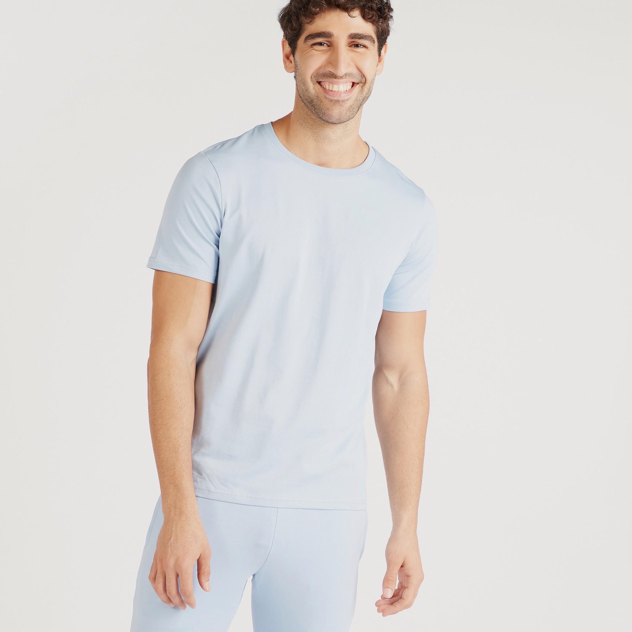 Solid Crew Neck T-shirt and Full Length Pyjama Set-men-clothing-nightwear-sets-image-4