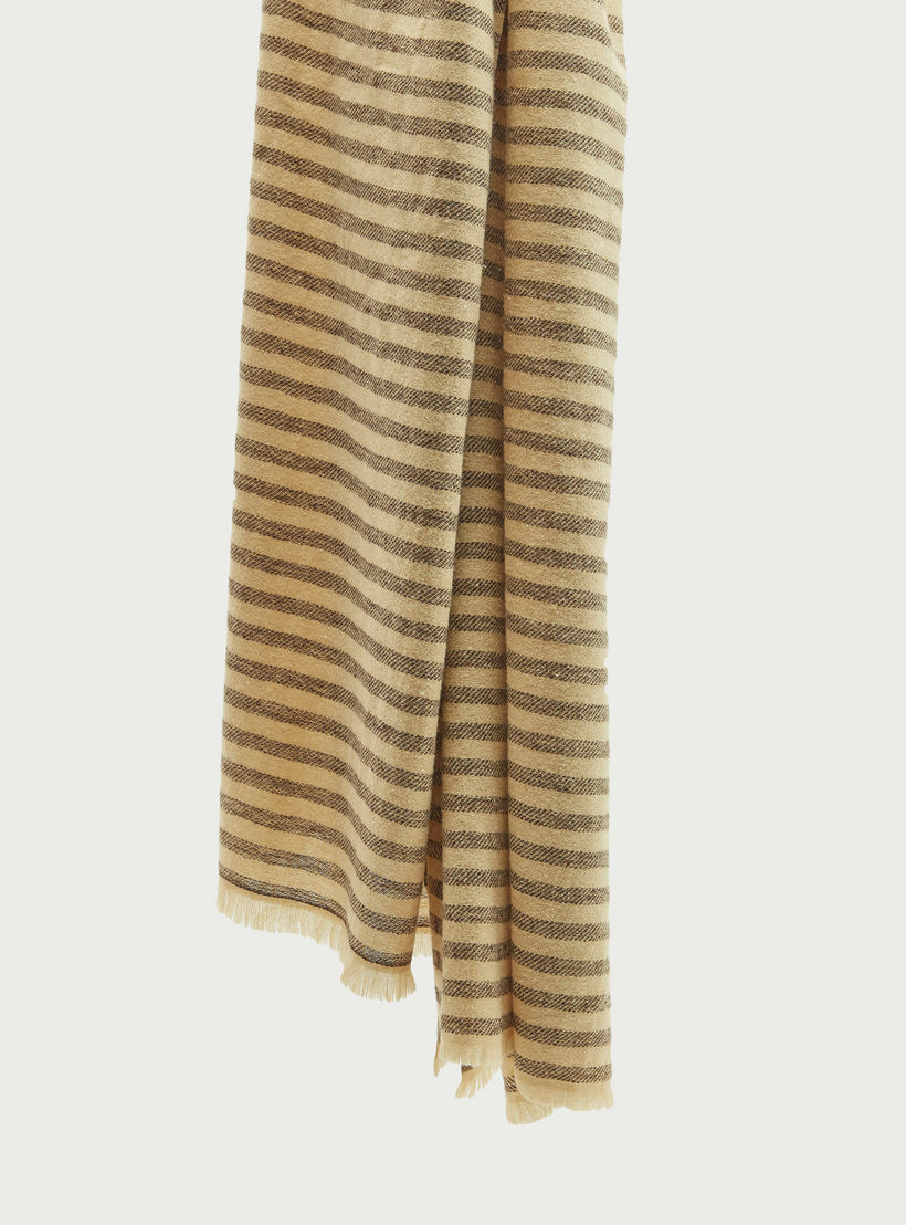 Striped Scarf with Fringed Edges-men-scarvesandgloves-image-1