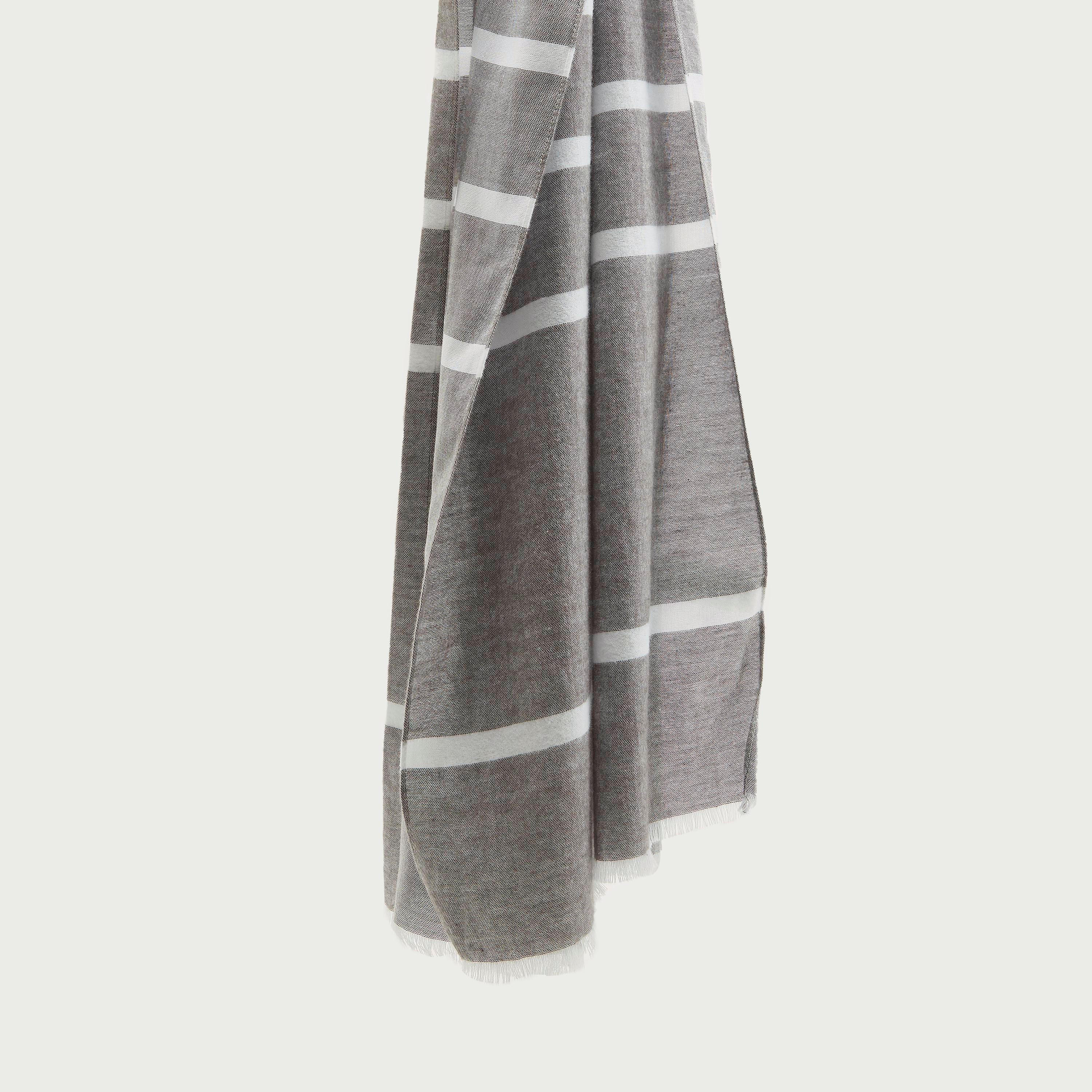 Striped Scarf with Fringed Edges-men-scarvesandgloves-image-1