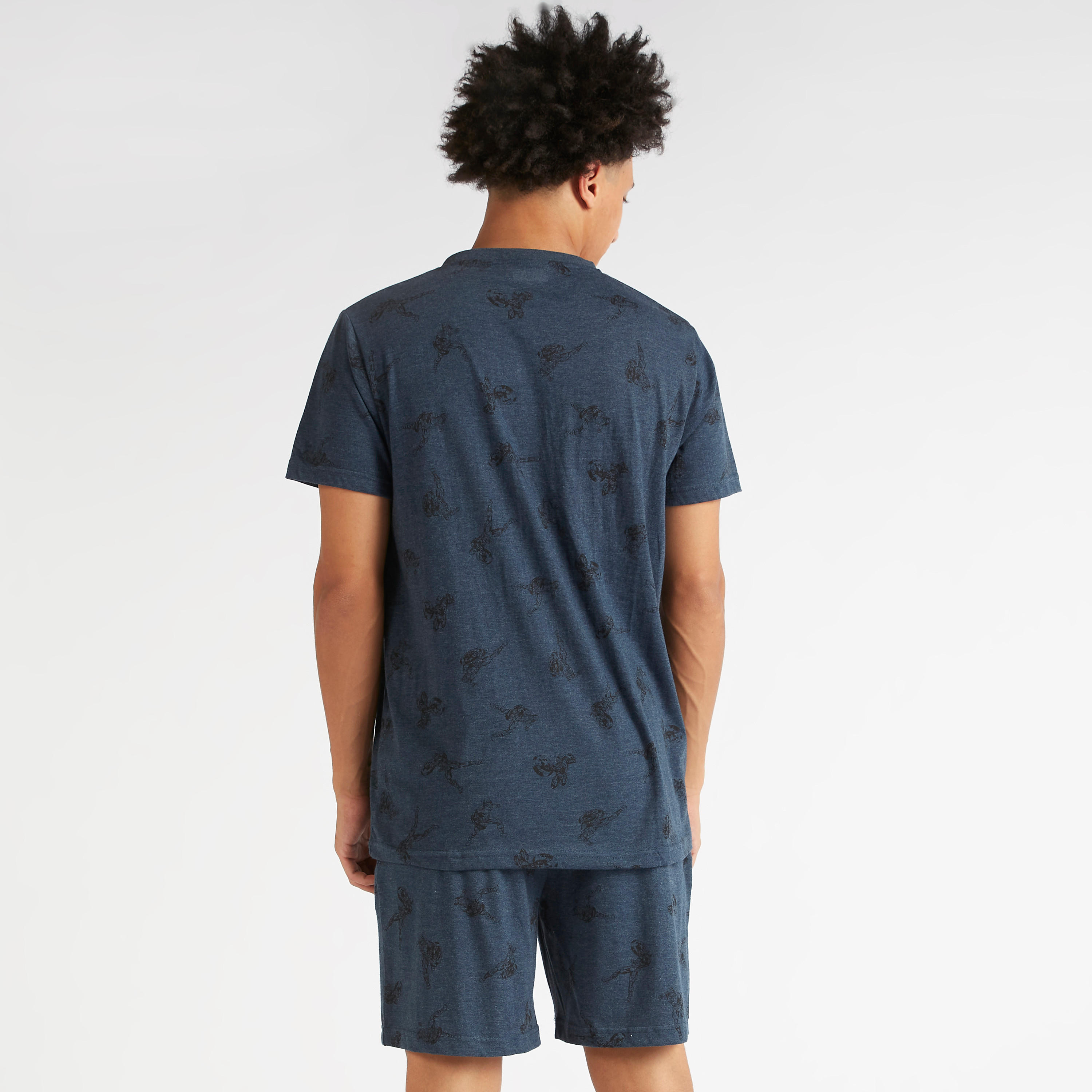 طقم شورت وتيشيرت بياقة ضيقة وطبعات كابتن أميركا-men-clothing-nightwear-sets-image-4