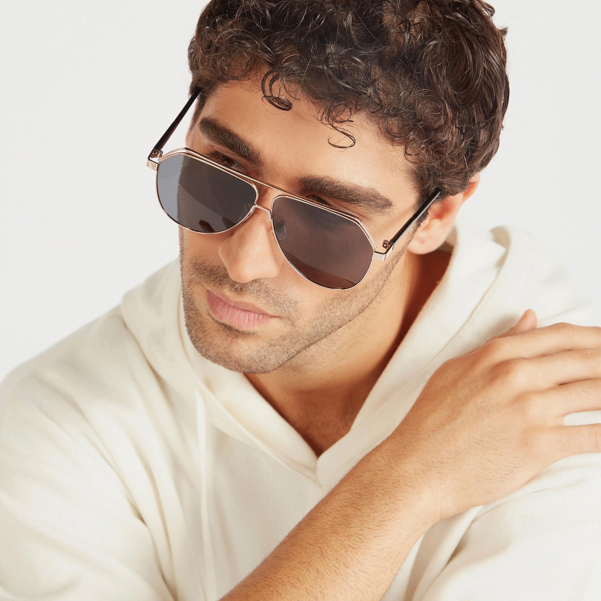 نظّارة شمسية أفياتور بإطار كامل ووسادات للأنف-men-sunglasses-image-2