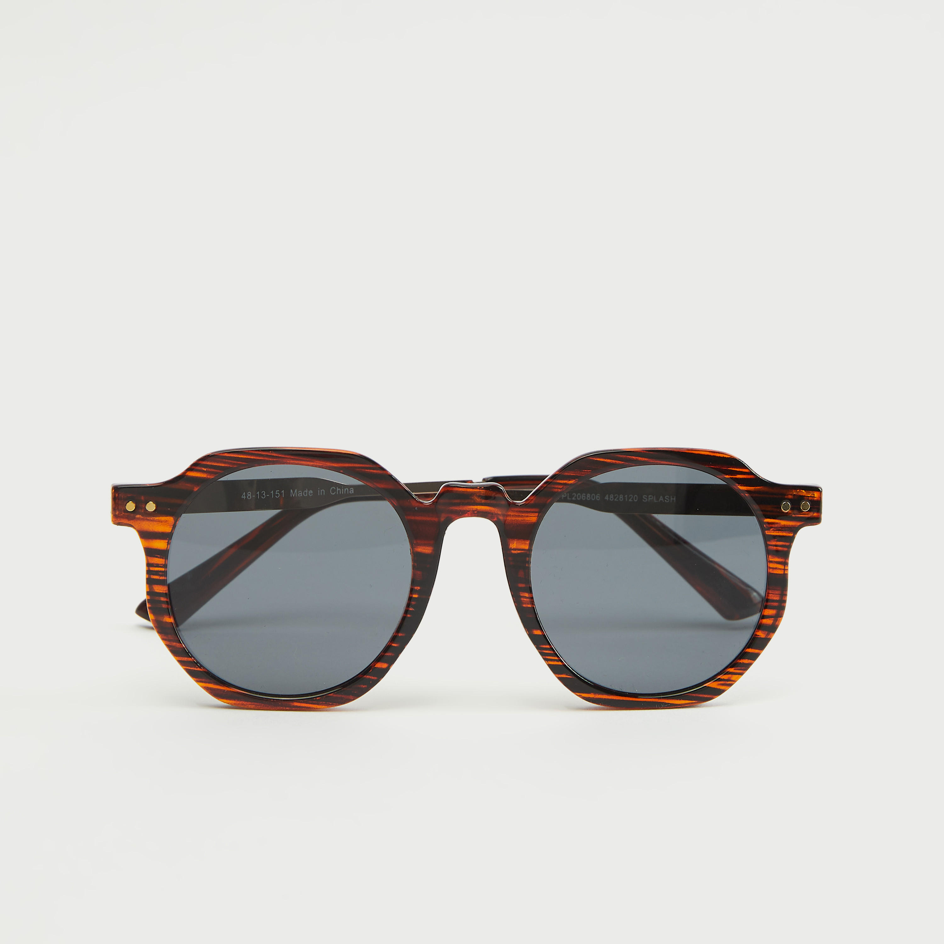 نظّارة شمسية بإطار مستدير وطبعات ووسادات أنف-men-sunglasses-image-1