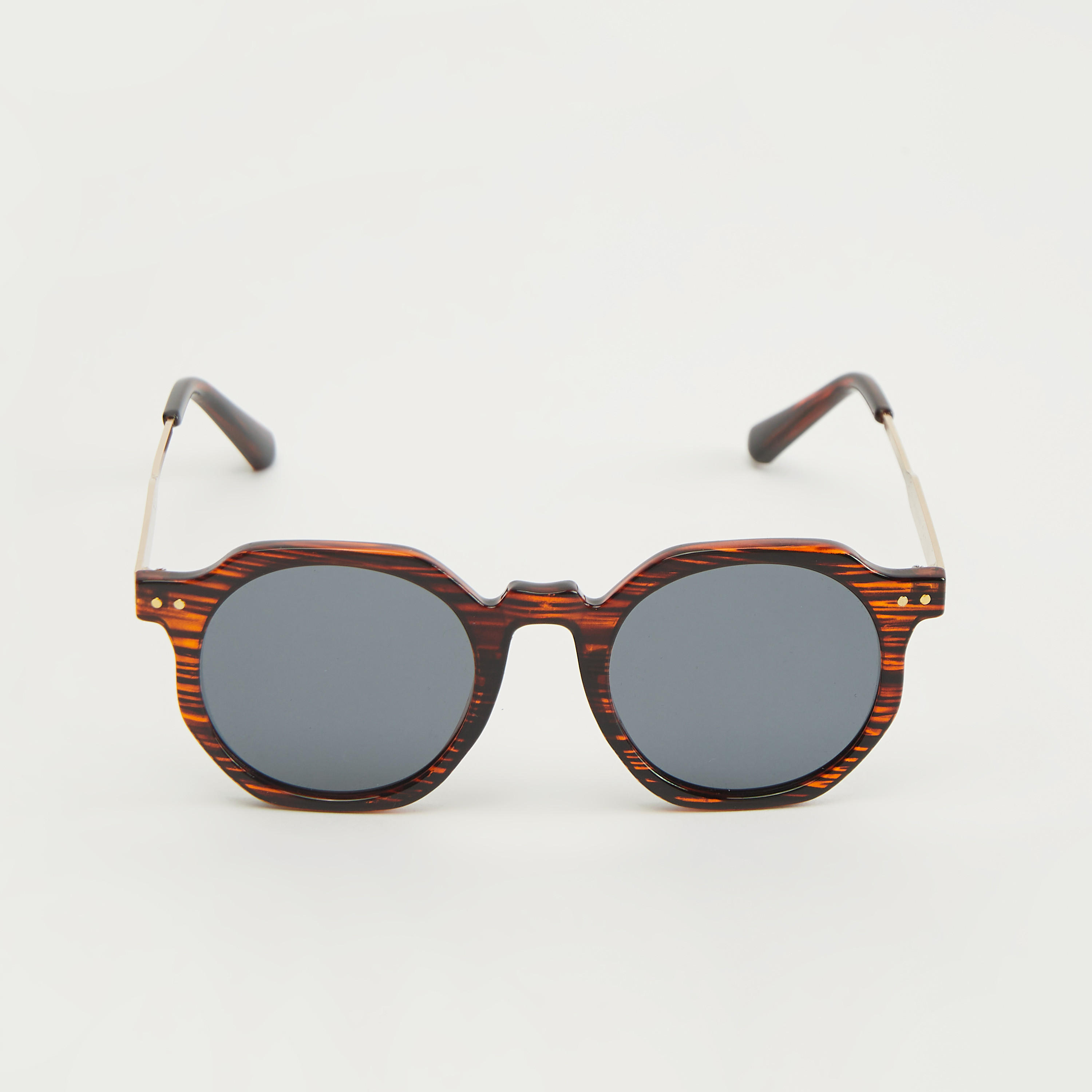 نظّارة شمسية بإطار مستدير وطبعات ووسادات أنف-men-sunglasses-image-5