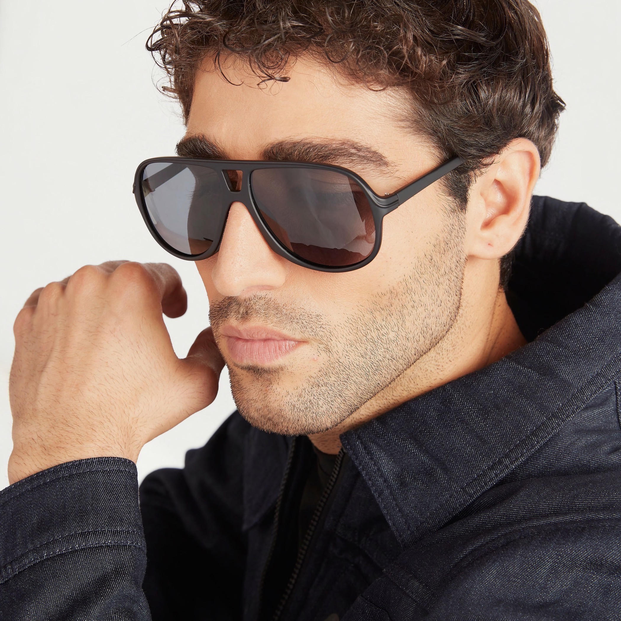 نظارة شمسية ملونة بإطار كامل ووسادات أنف-men-sunglasses-image-2