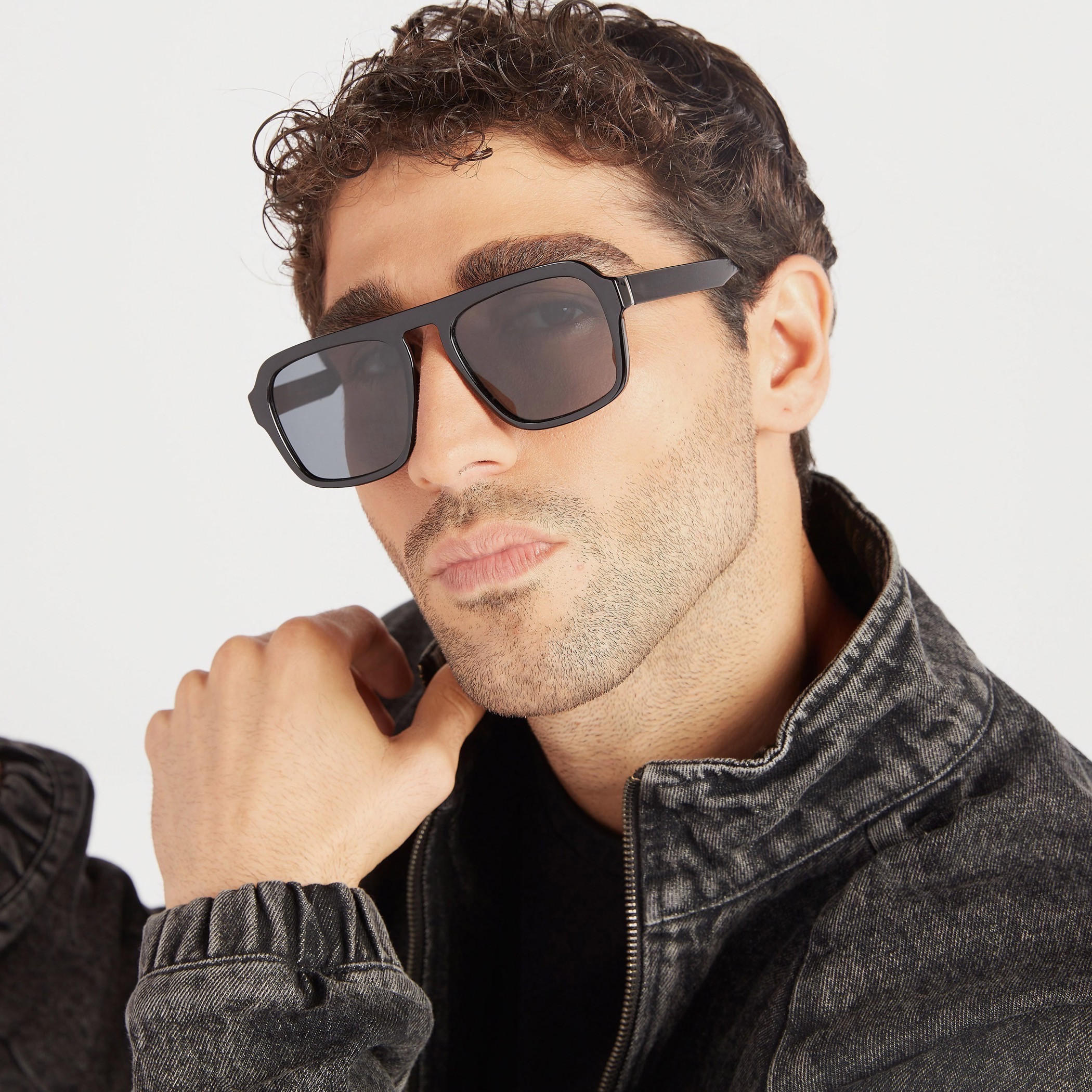 Tinted Lens Full Rim Sunglasses-men-sunglasses-image-2