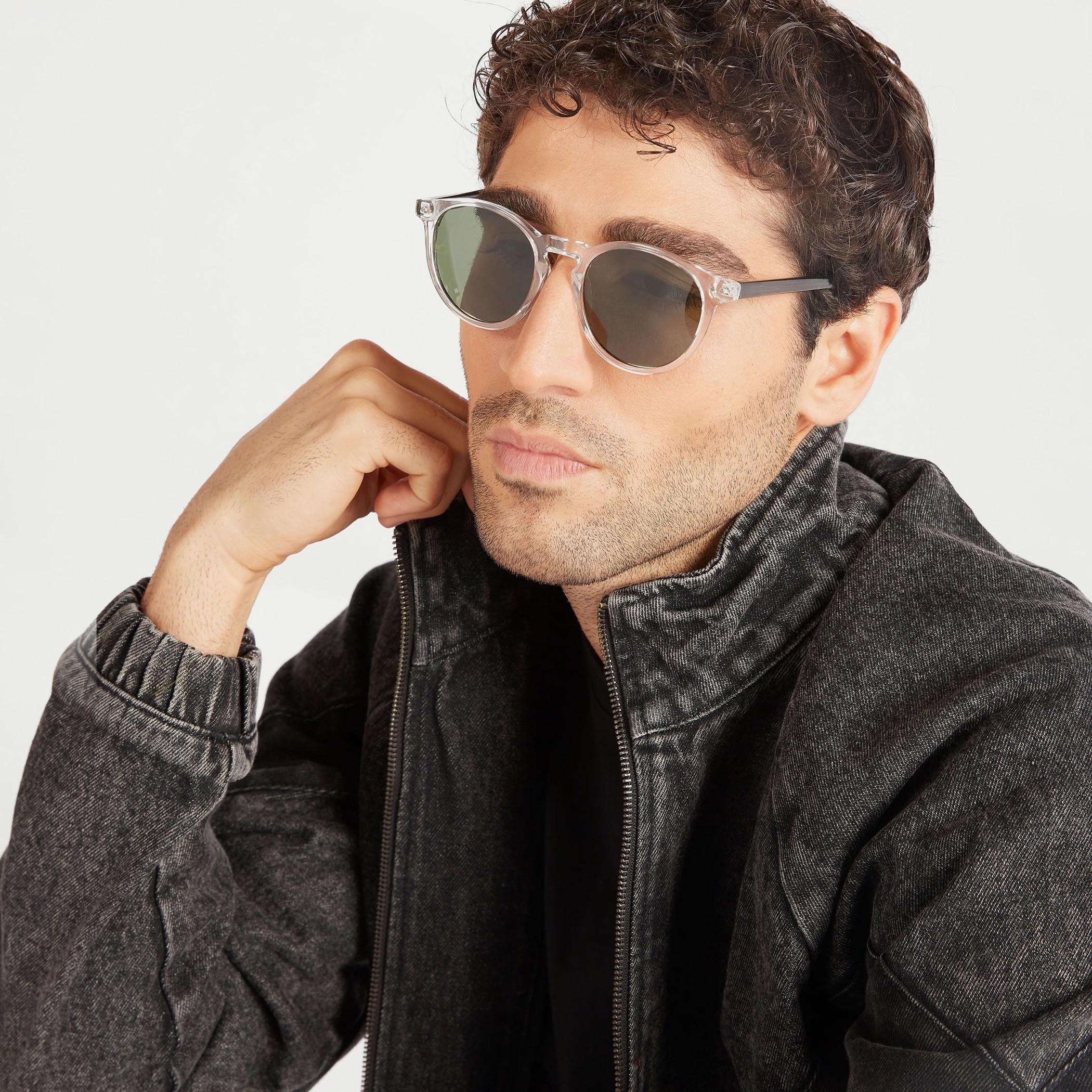 نظارة شمسية ملونة بإطار كامل متباين-men-sunglasses-image-2