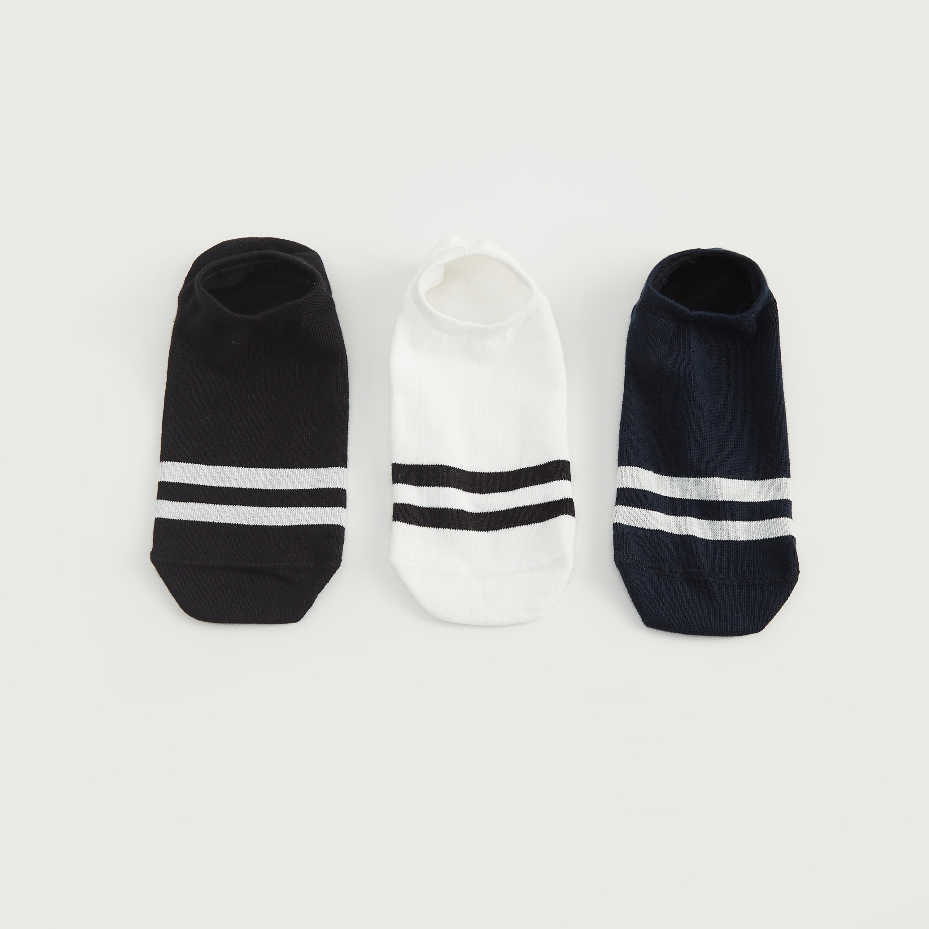 Set of 3 - Striped Invisible Socks-men-socks-image-4