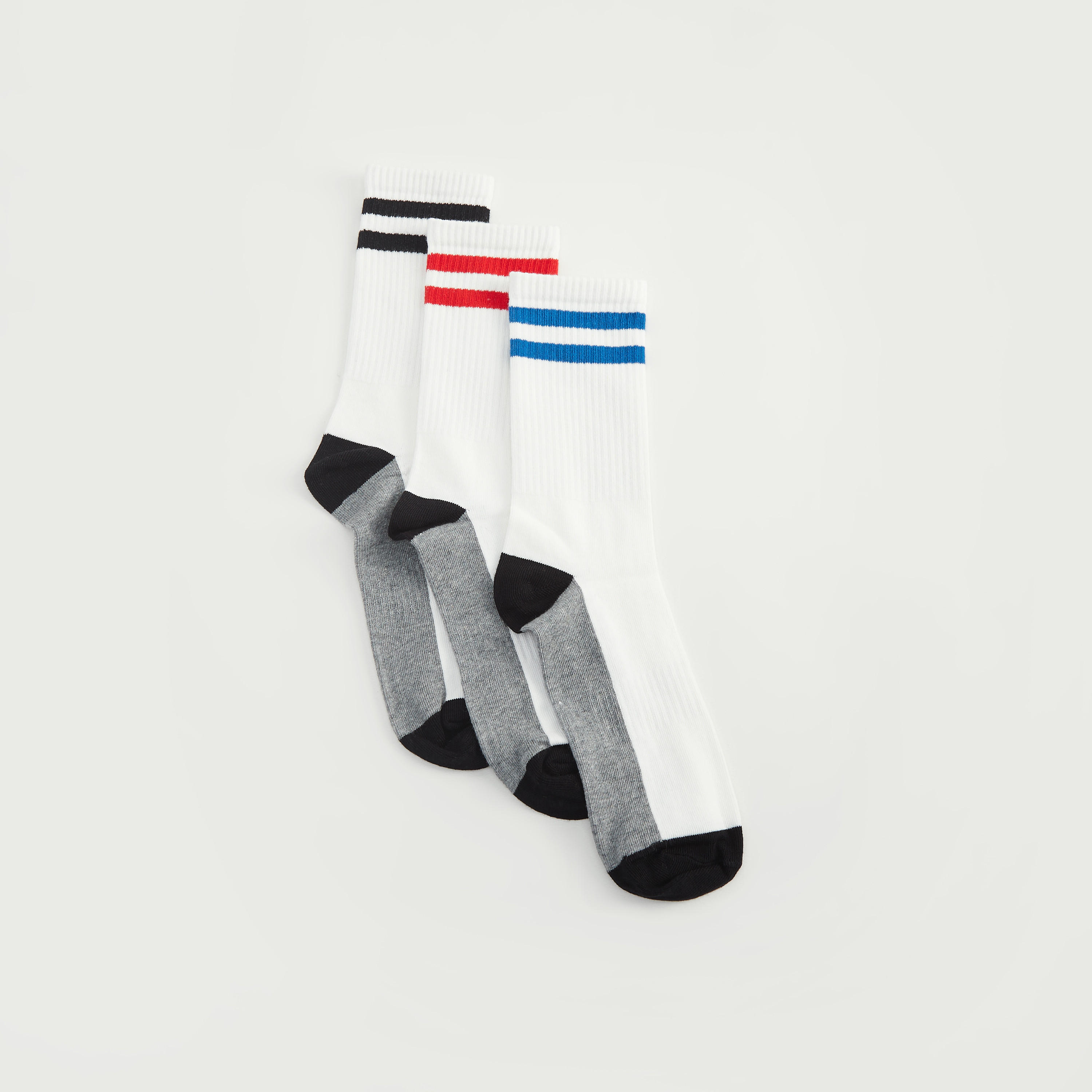 جوارب مقلّمة بطول ربلة الساق - طقم من 3-men-socks-image-2