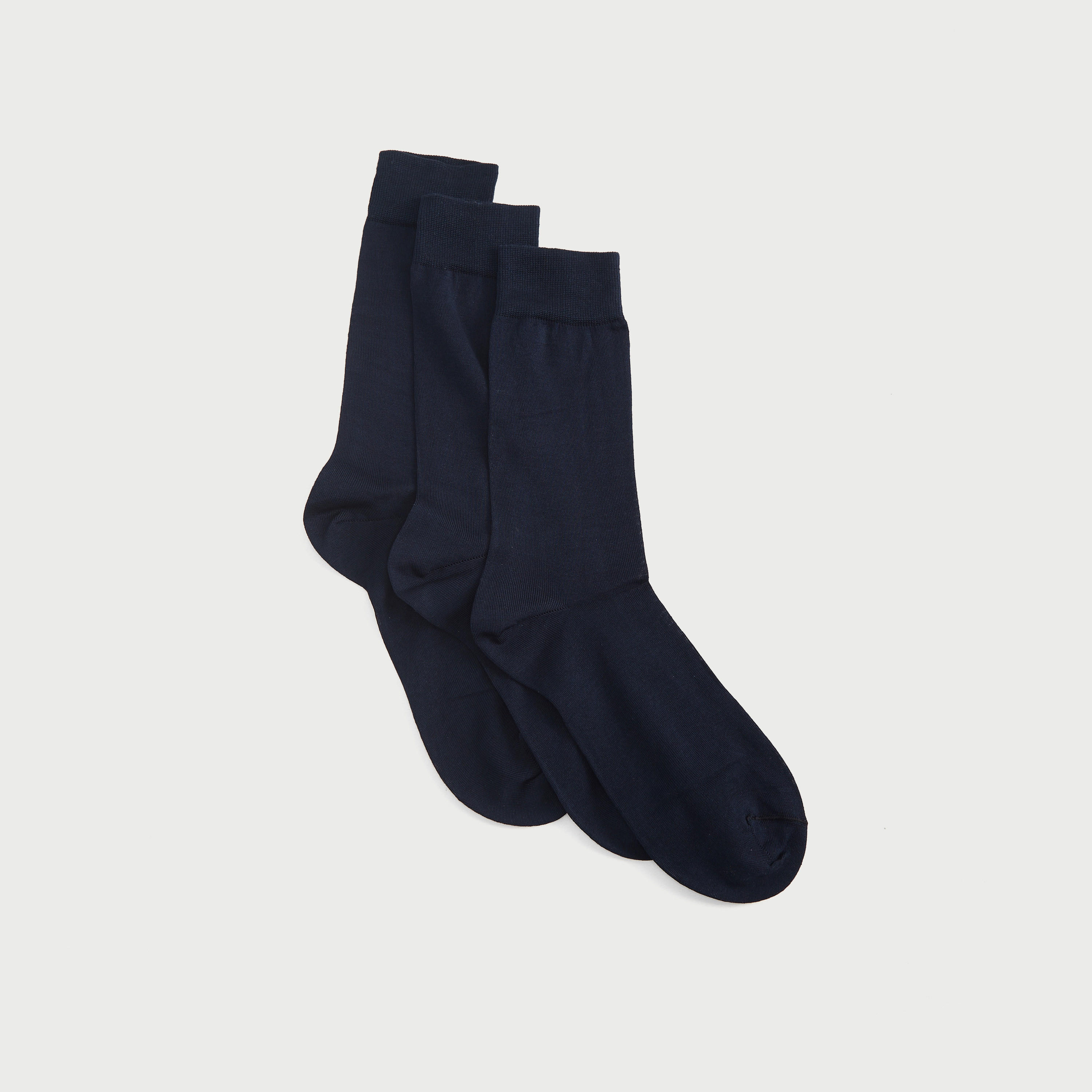 Set of 3 - Solid Calf Length Socks-men-socks-image-2