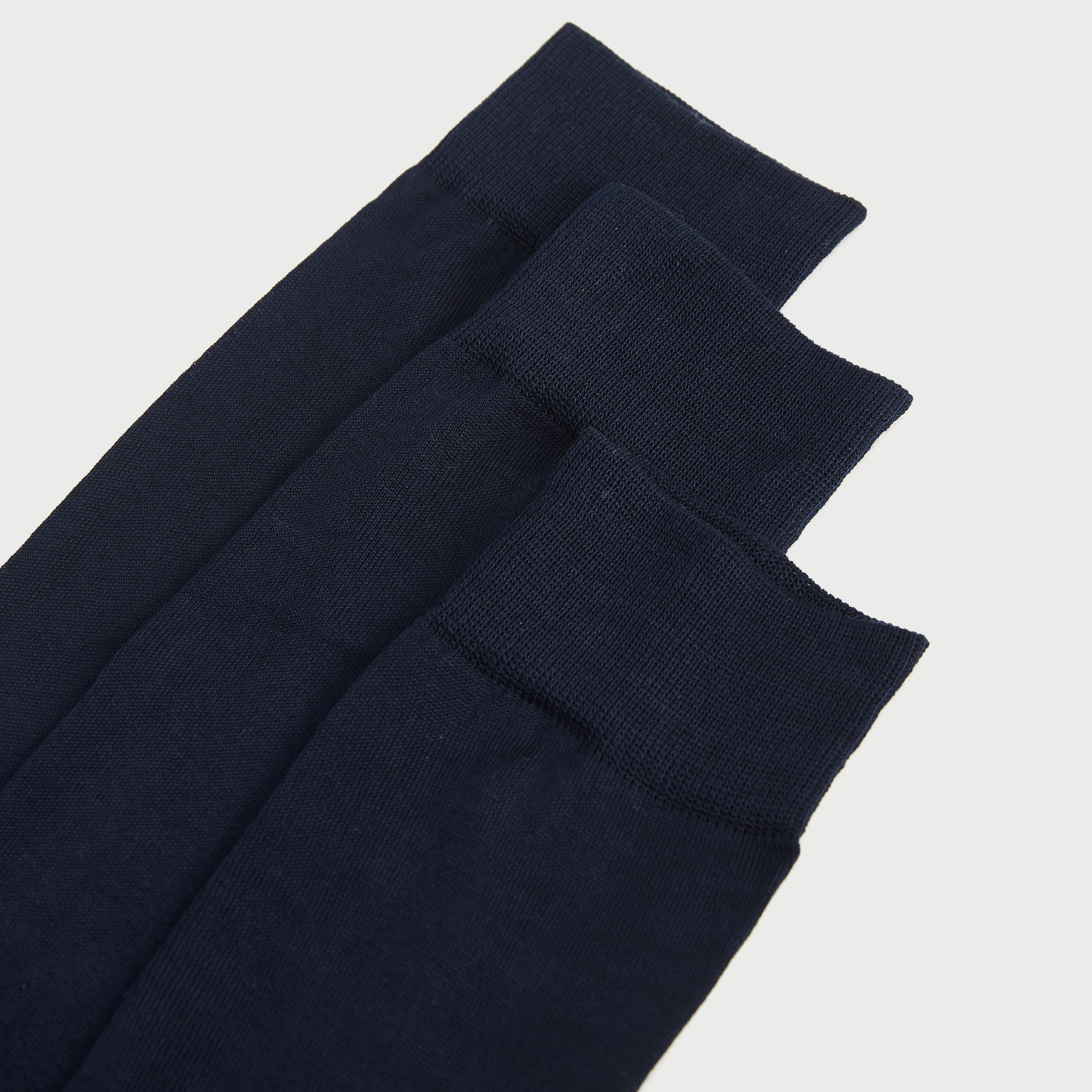 Set of 3 - Solid Calf Length Socks-men-socks-image-3