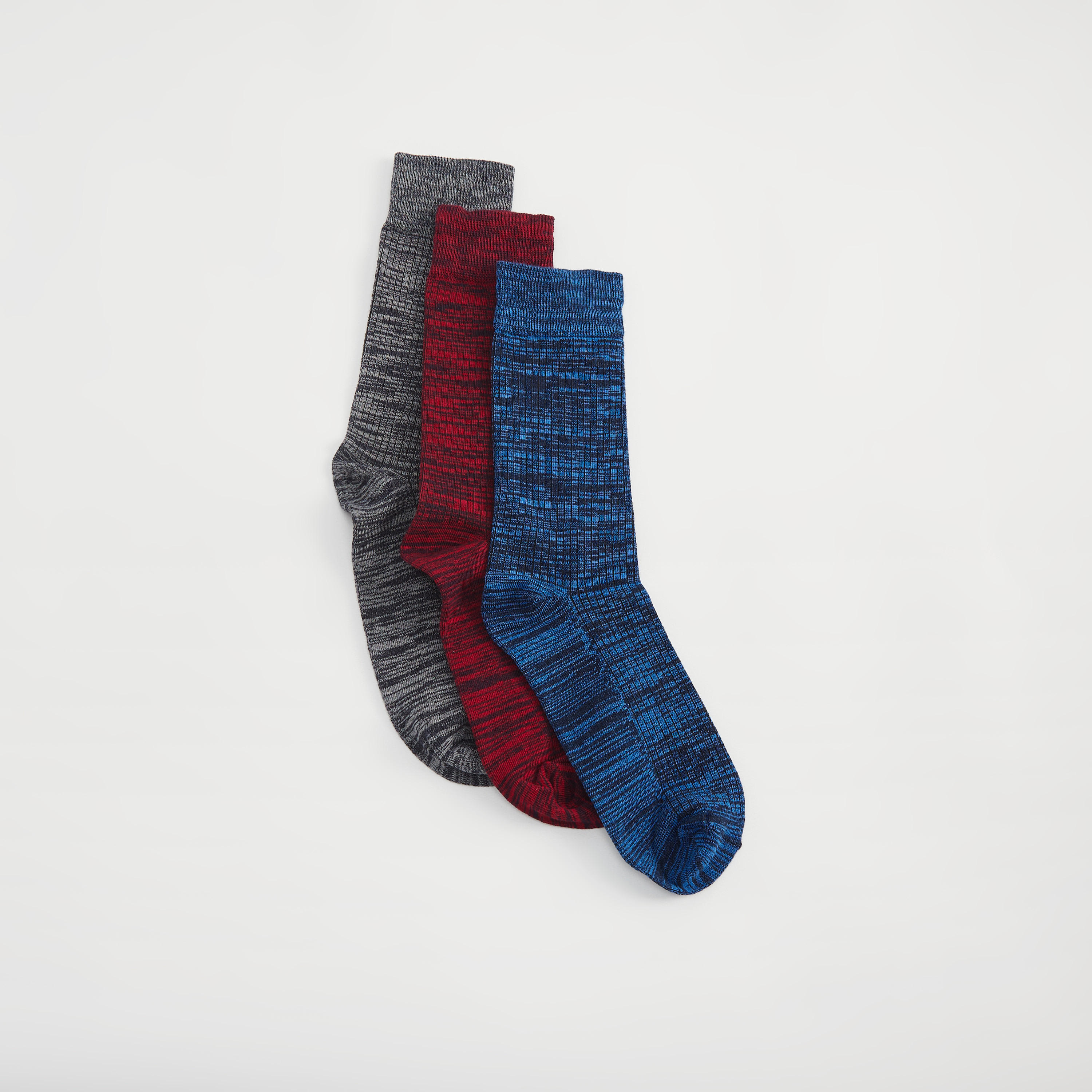 جوارب بارزة الملمس بطول ربلة الساق- طقم من 3-men-socks-image-2