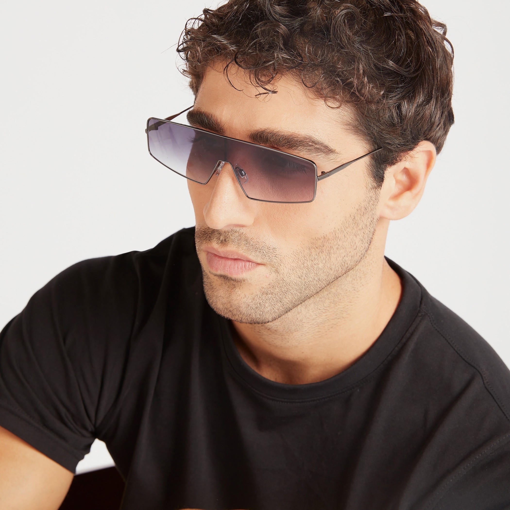 نظارة شمسية  شيلد بعدسات ملونة وإطار كامل ووسادات أنف-men-sunglasses-image-2