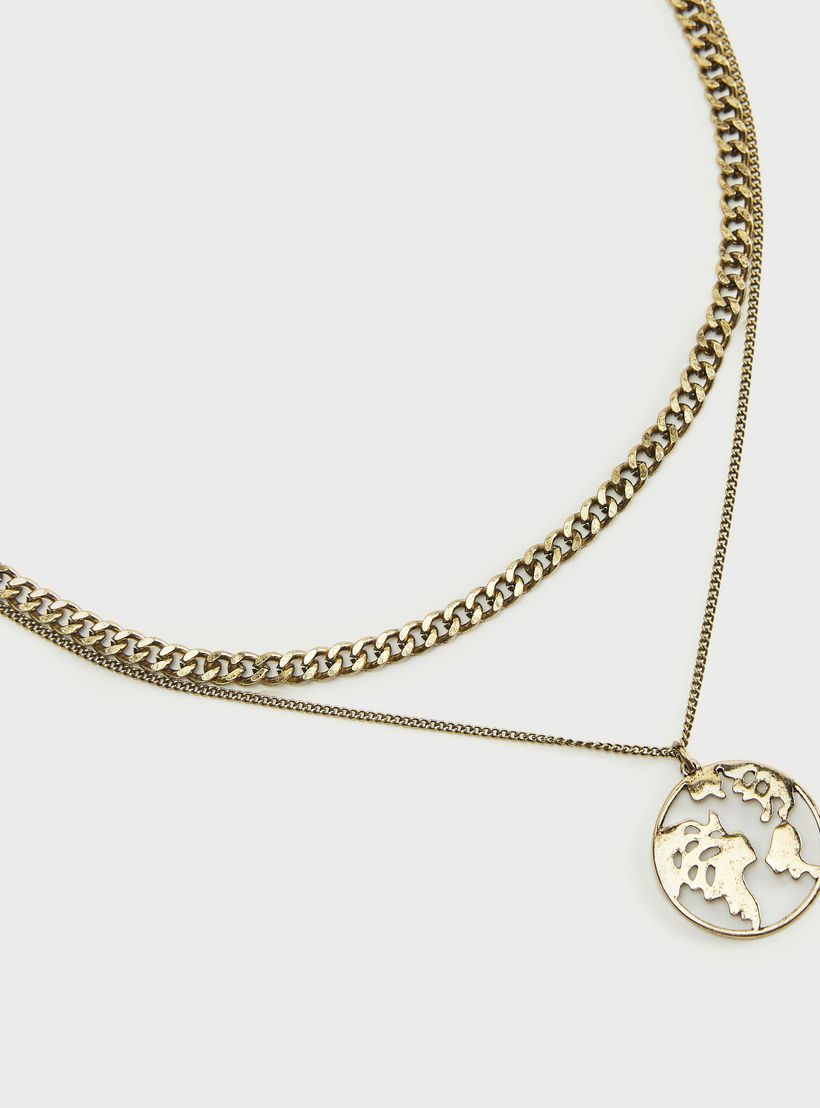 Multi-Layered Necklace with Lobster Clasp Closure-men-watchesandjewellery-necklacesandpendants-image-1