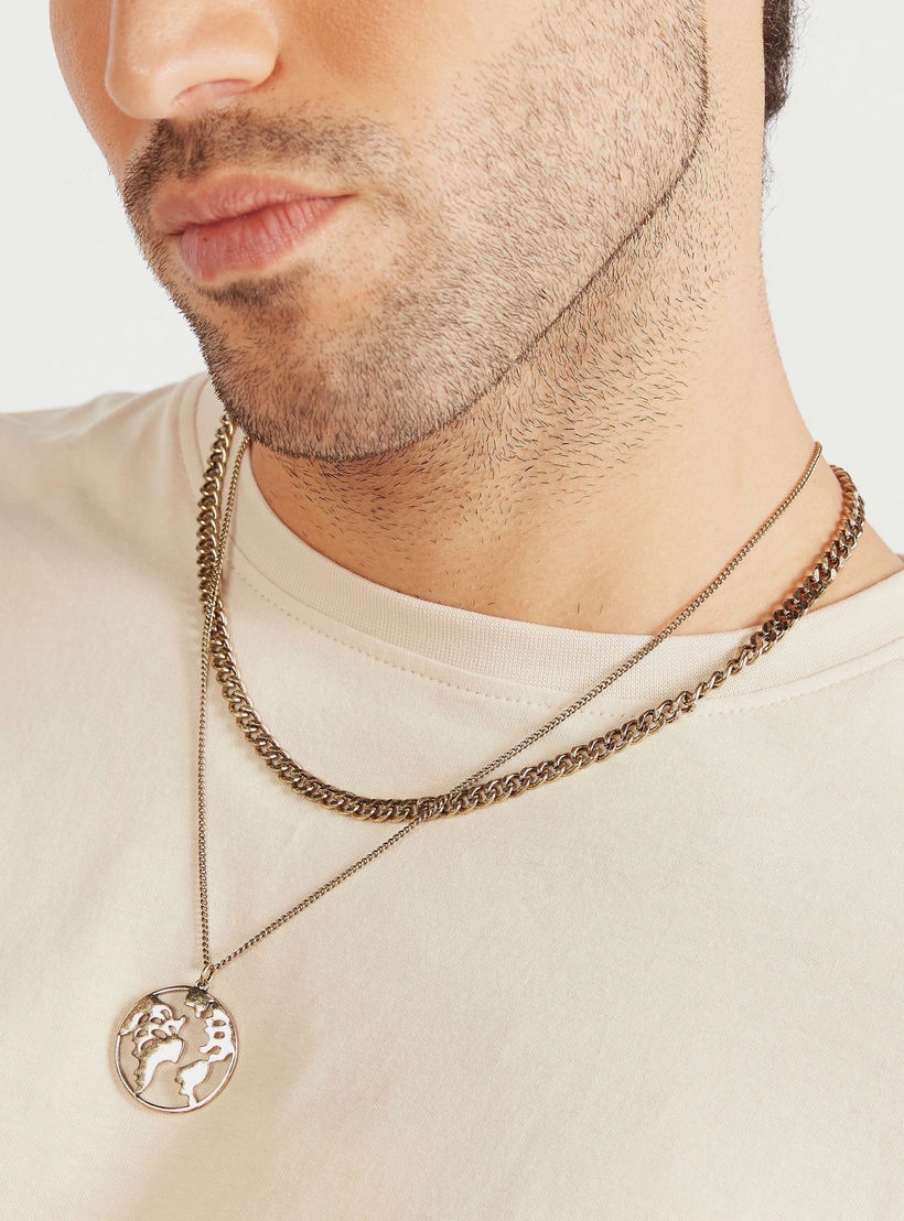 Multi-Layered Necklace with Lobster Clasp Closure-men-watchesandjewellery-necklacesandpendants-image-2