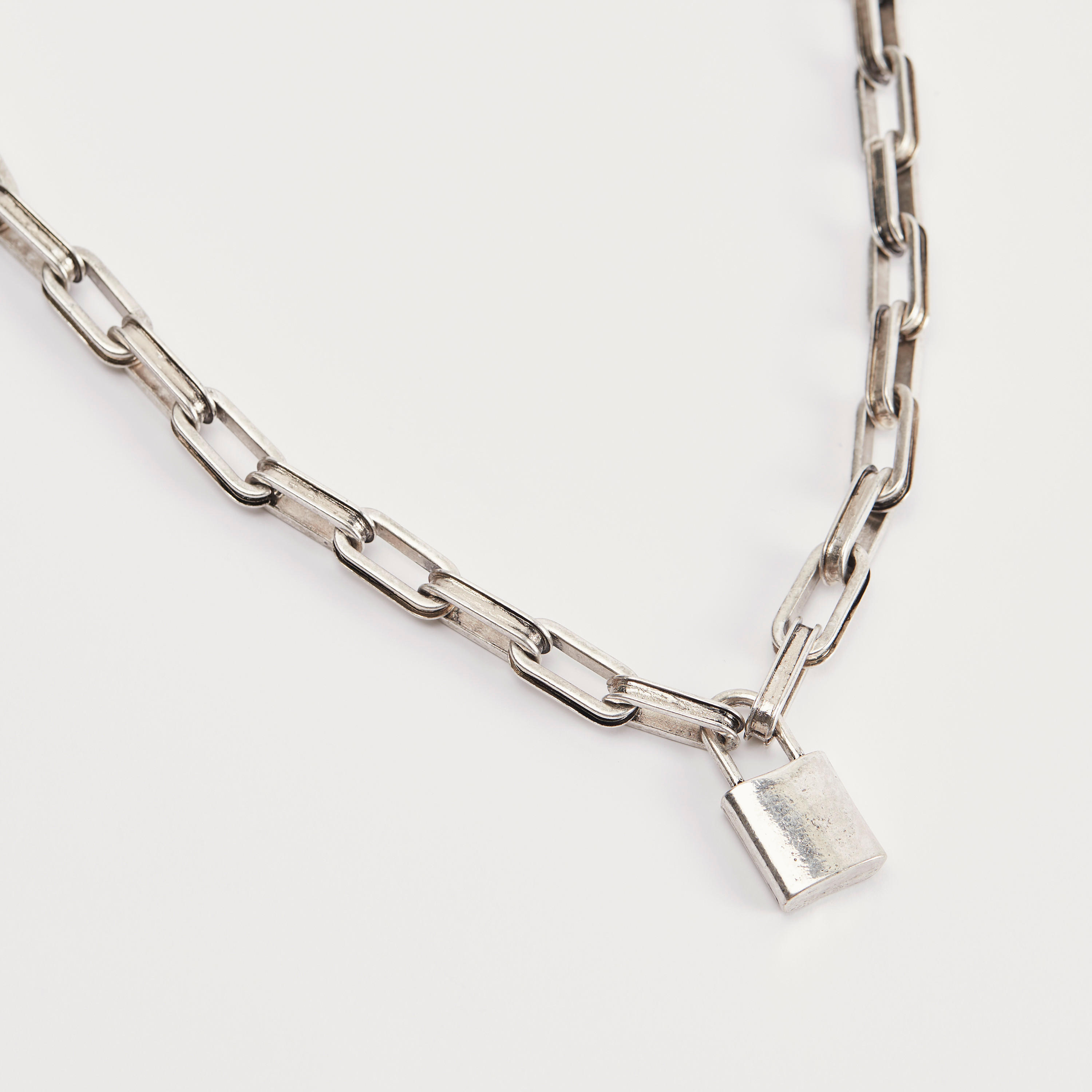 Chunky Chain Necklace with Pendant and Lobster Clasp Closure-men-watchesandjewellery-necklacesandpendants-image-4