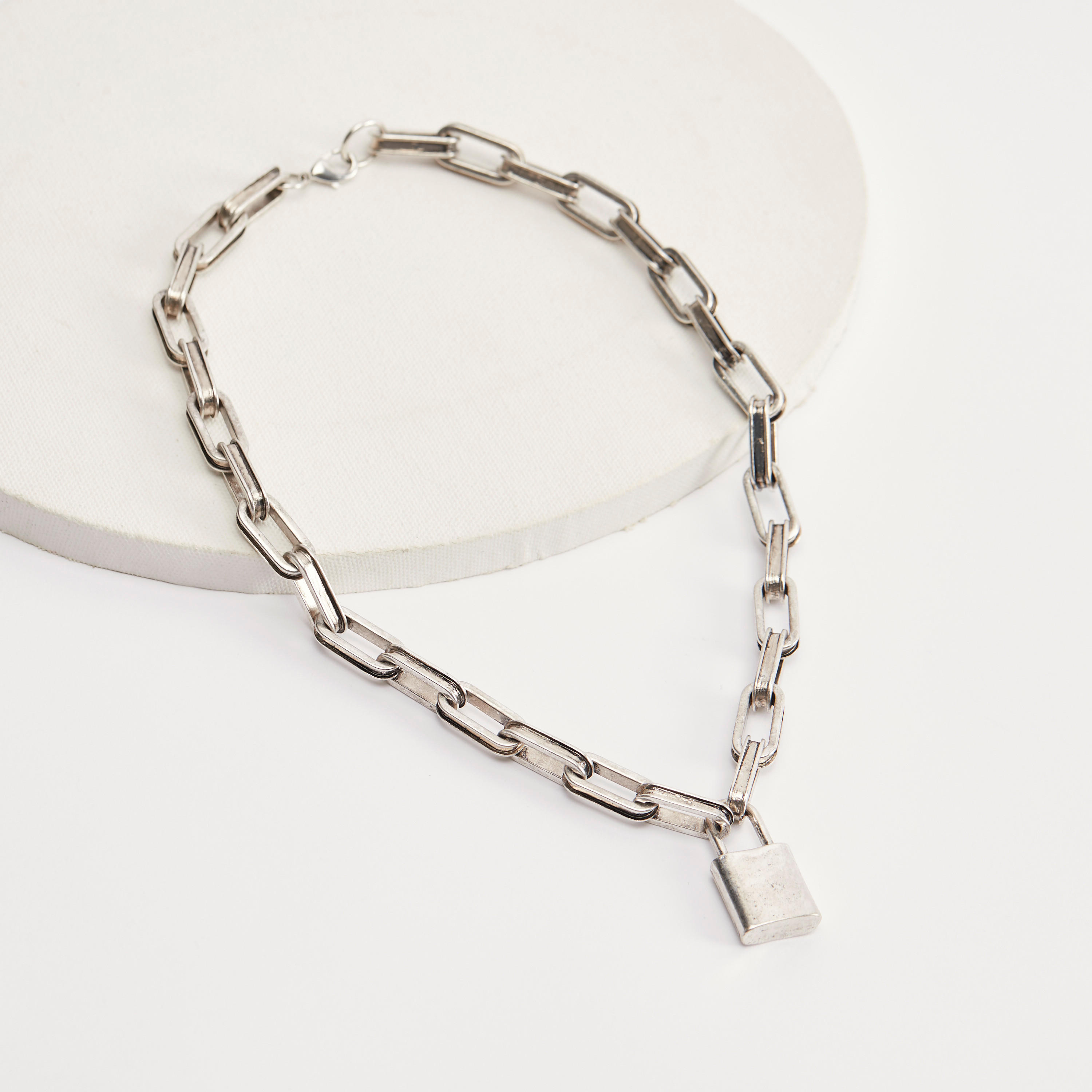 قلادة سلسلة مكتنزة بدلّاية ومشبك إغلاق-men-watchesandjewellery-necklacesandpendants-image-5
