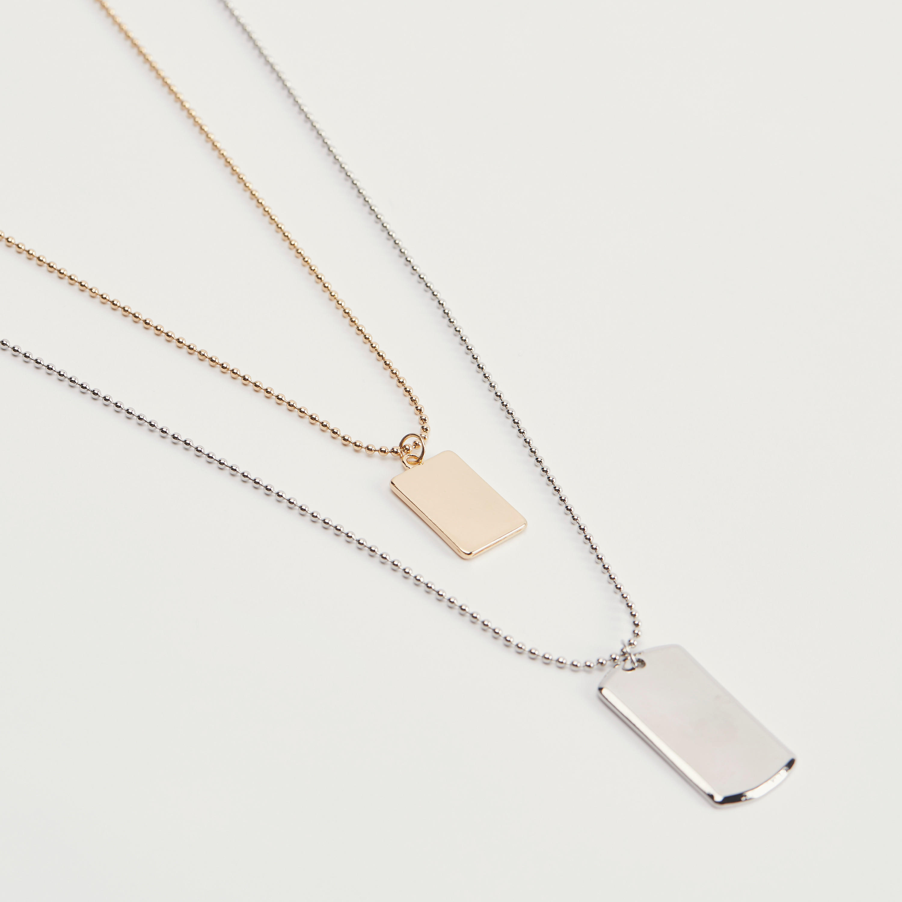 عقد ألوان متعدّدة بمشبك إغلاق - طقم من قطعتين-men-watchesandjewellery-necklacesandpendants-image-1