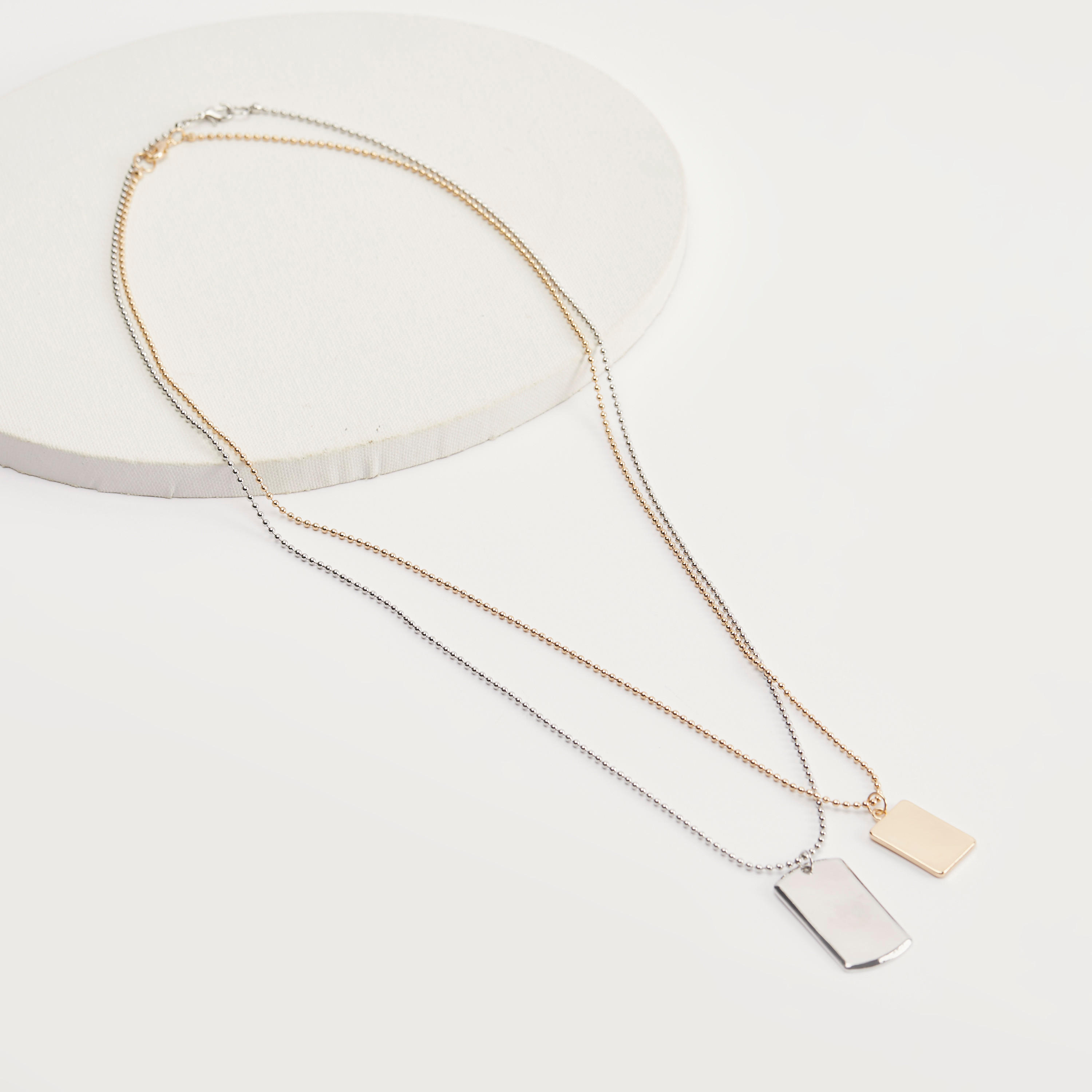 عقد ألوان متعدّدة بمشبك إغلاق - طقم من قطعتين-men-watchesandjewellery-necklacesandpendants-image-4