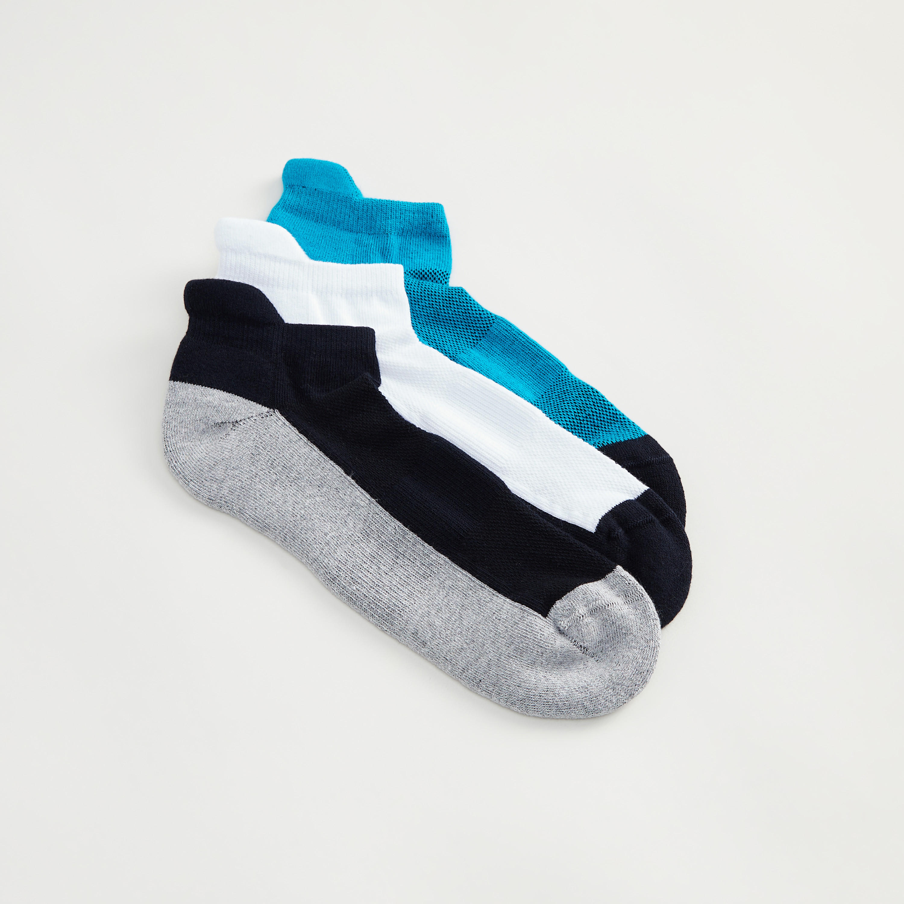 جوارب بطول الكاحل وقوالب ملونة - طقم من 3 أزواج-men-socks-image-1