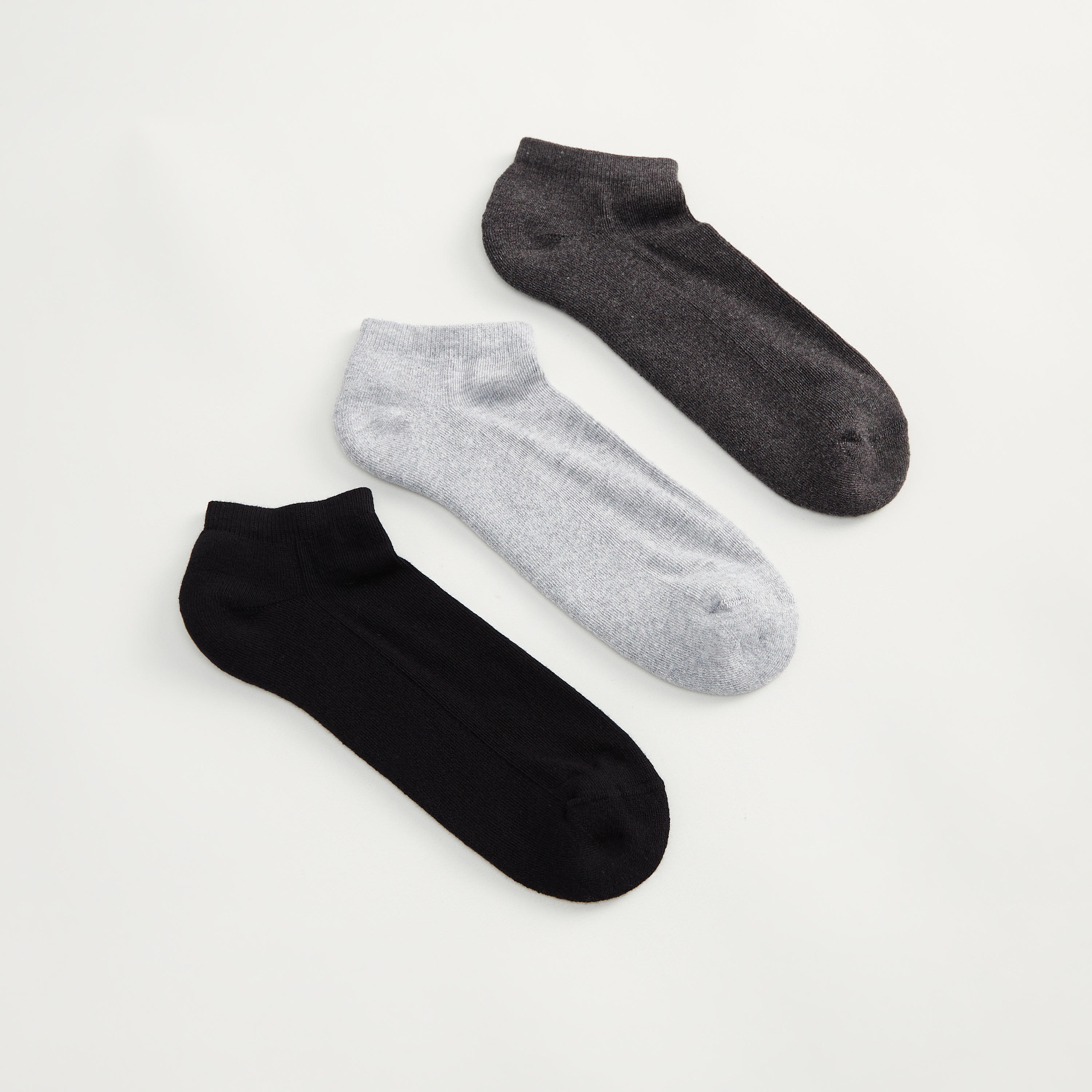 Set of 3 - Solid Ankle Length Socks-men-socks-image-1