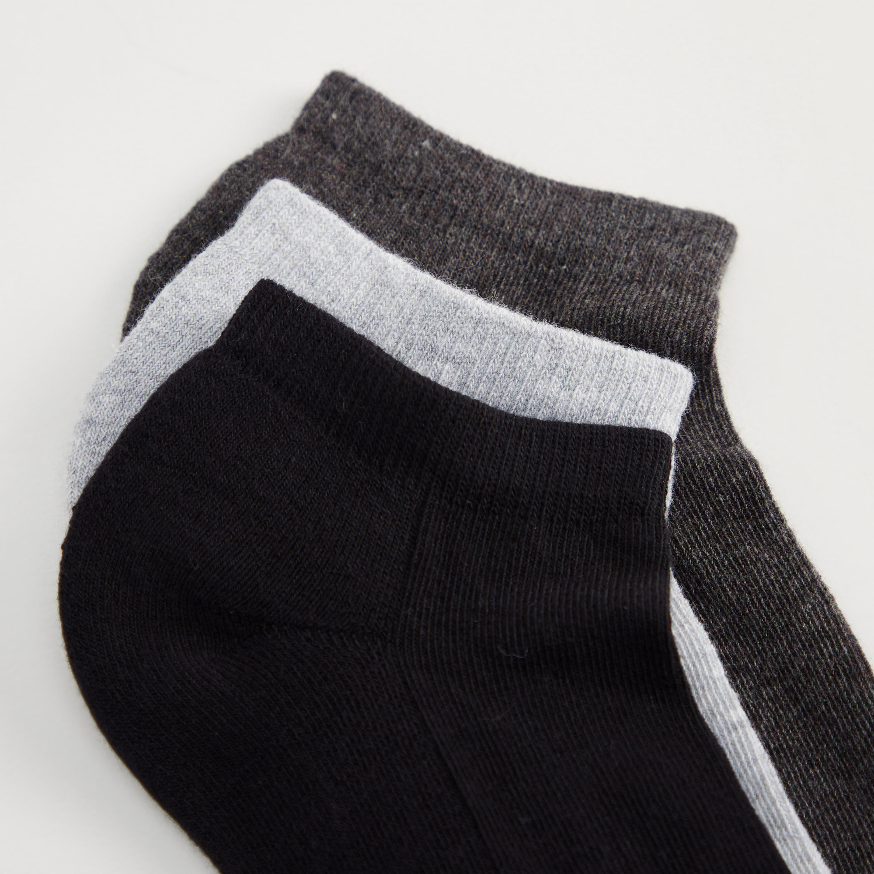 Set of 3 - Solid Ankle Length Socks-men-socks-image-3