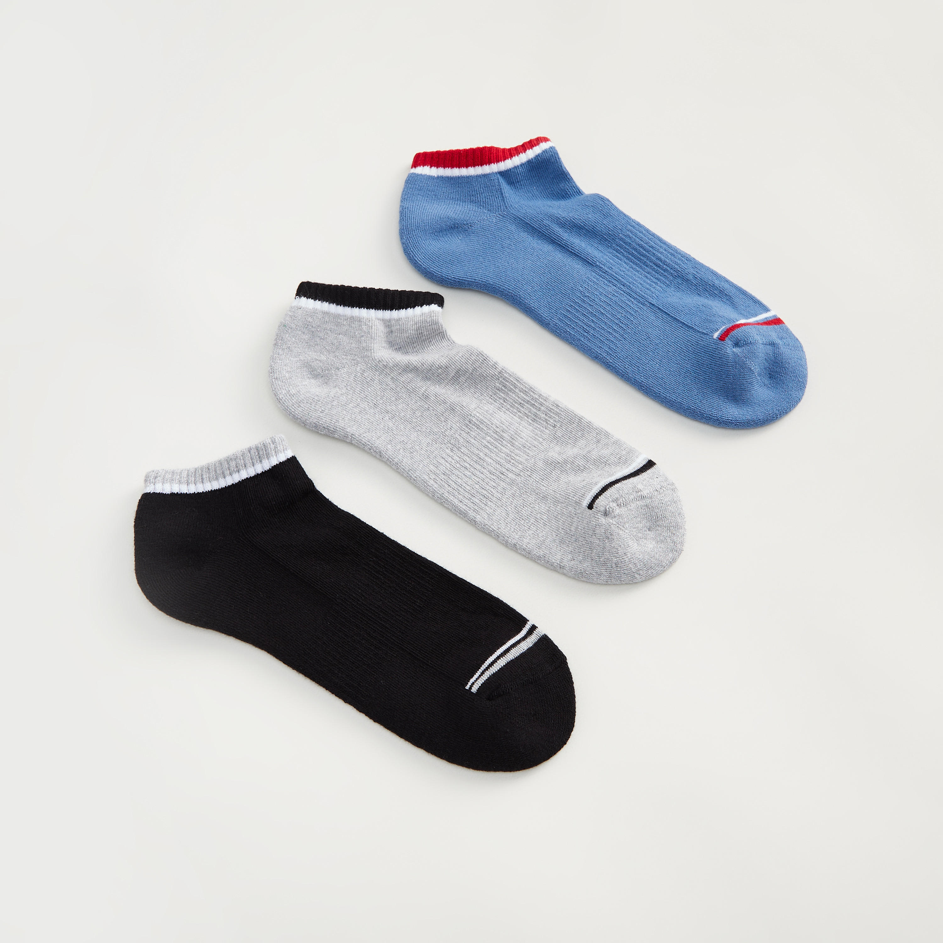 جوارب متنوعة بطول الكاحل - طقم من 3-men-socks-image-1