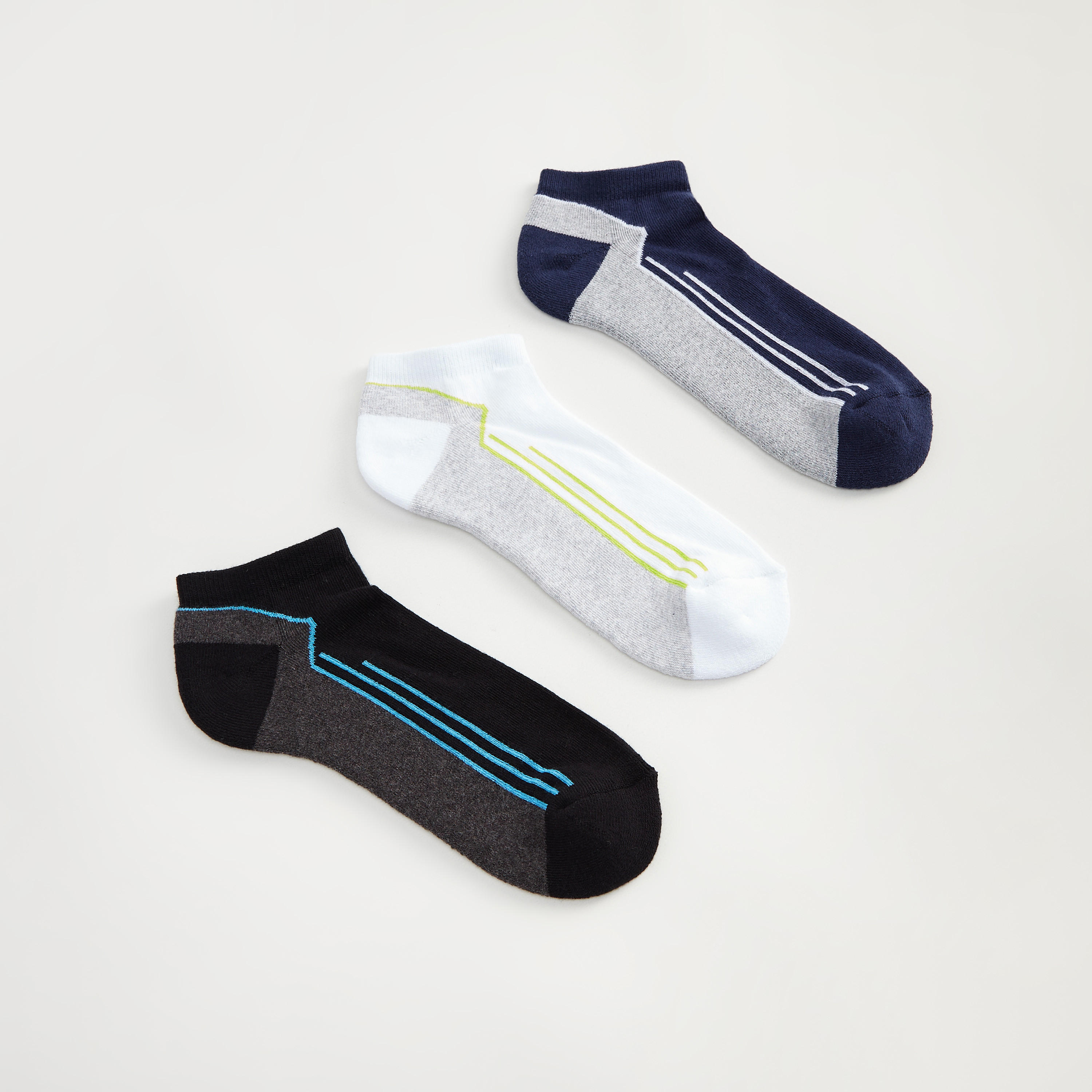 جوارب متنوعة بطول الكاحل - طقم من 3-men-socks-image-1