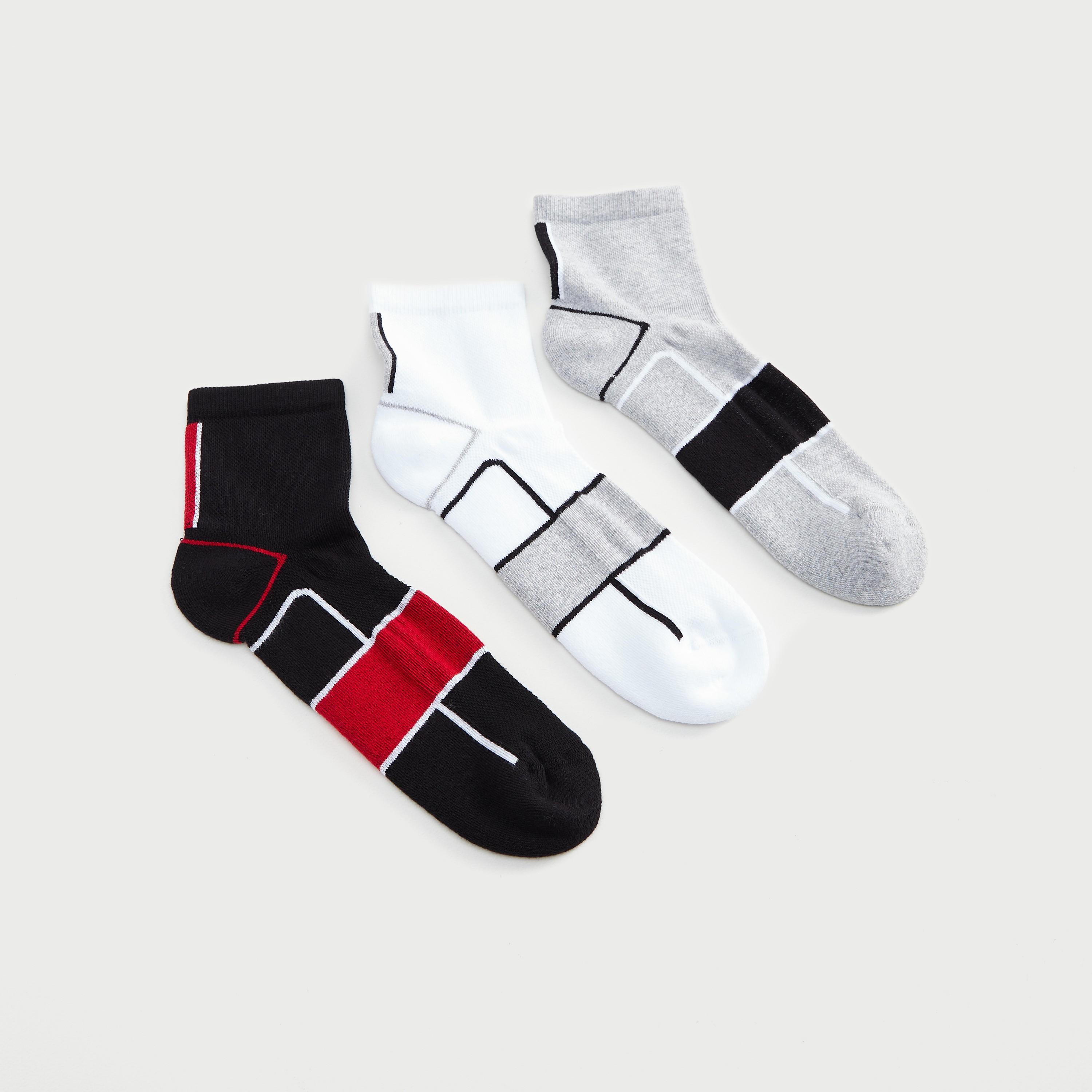 Set of 3 - Assorted Ankle Length Socks-men-socks-image-1