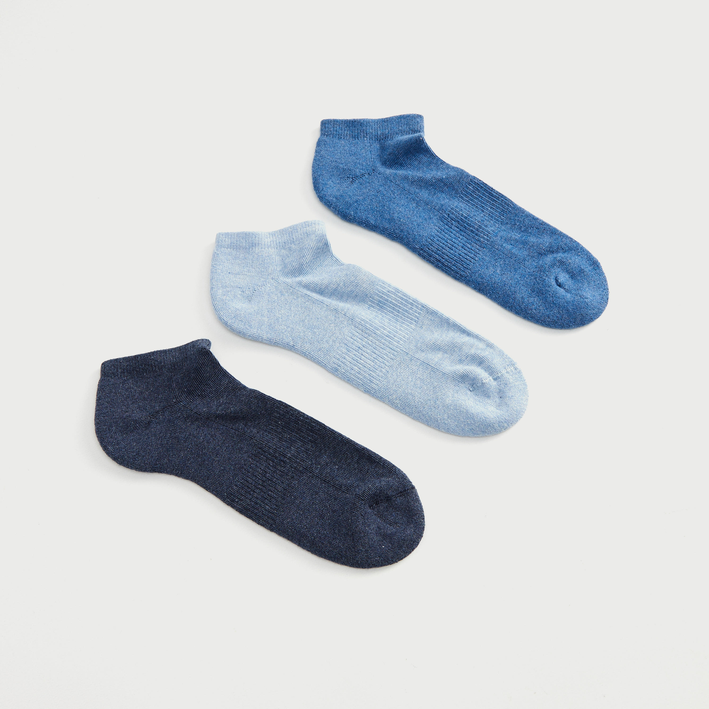 Set of 3 - Solid Ankle Length Socks-men-socks-image-1