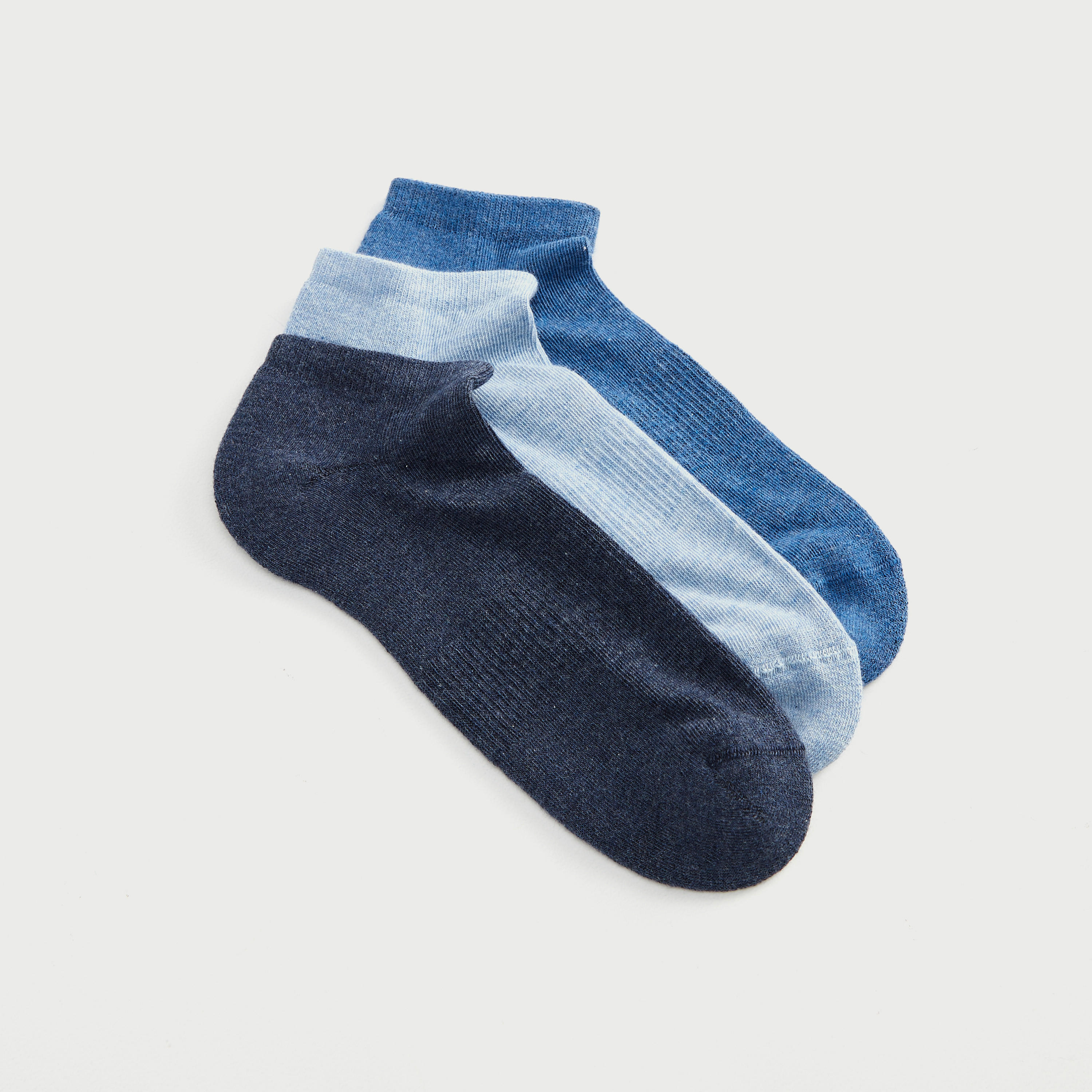 Set of 3 - Solid Ankle Length Socks-men-socks-image-2