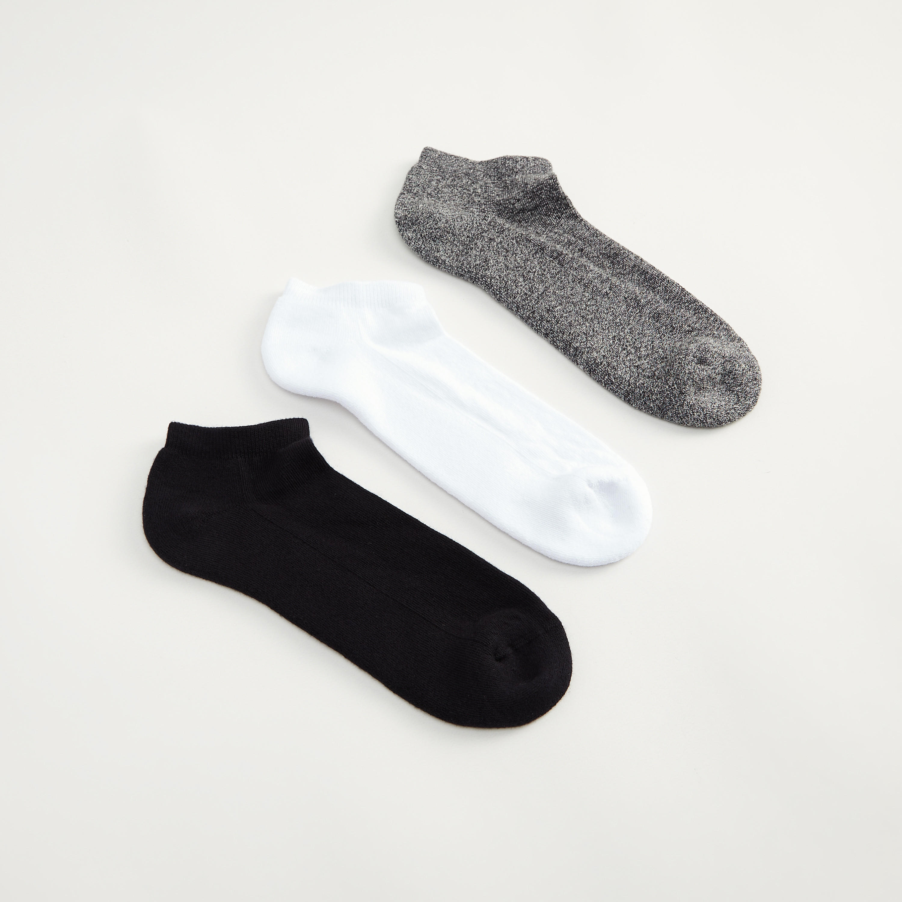 Set of 3 - Solid Ankle Length Socks-men-socks-image-1