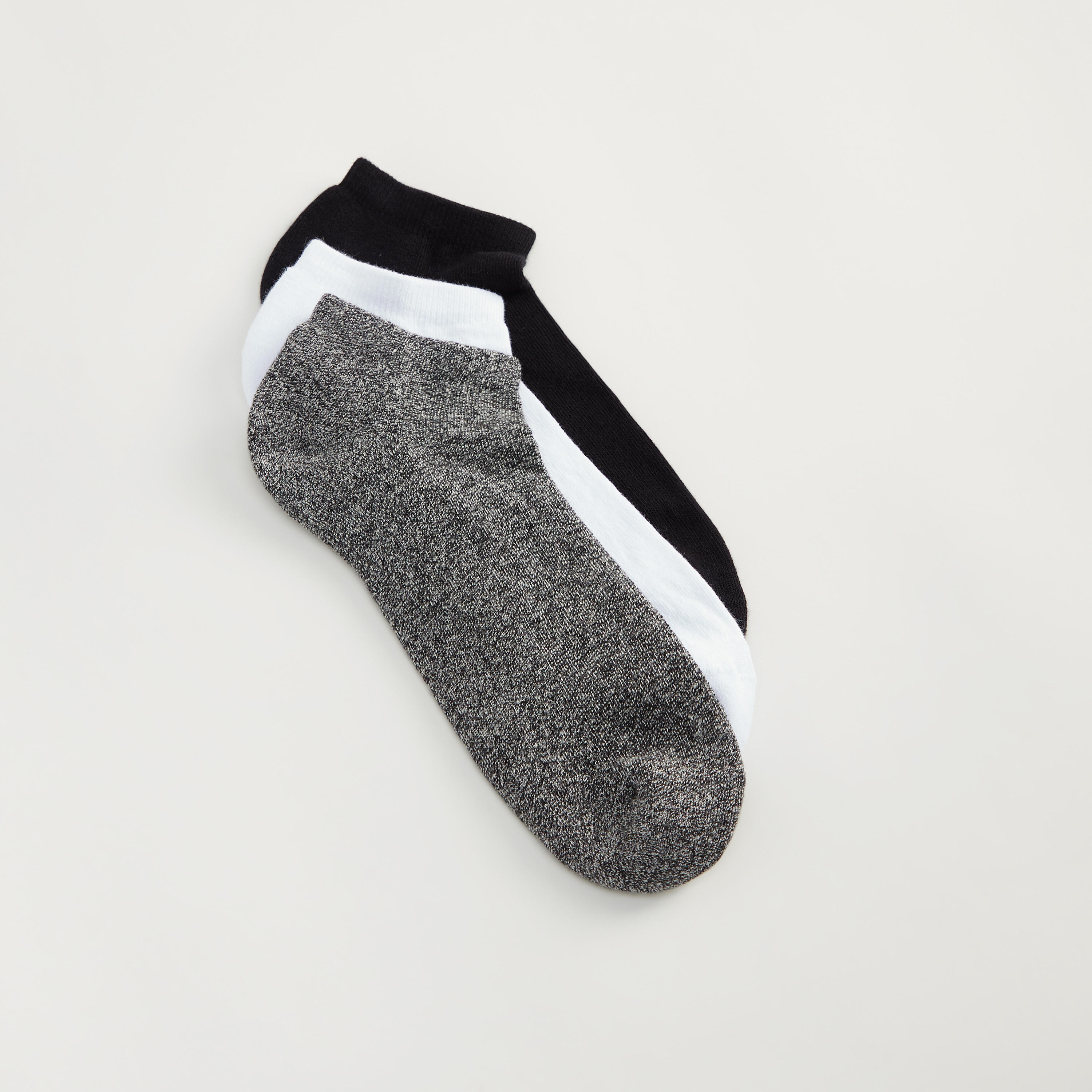Set of 3 - Solid Ankle Length Socks-men-socks-image-2