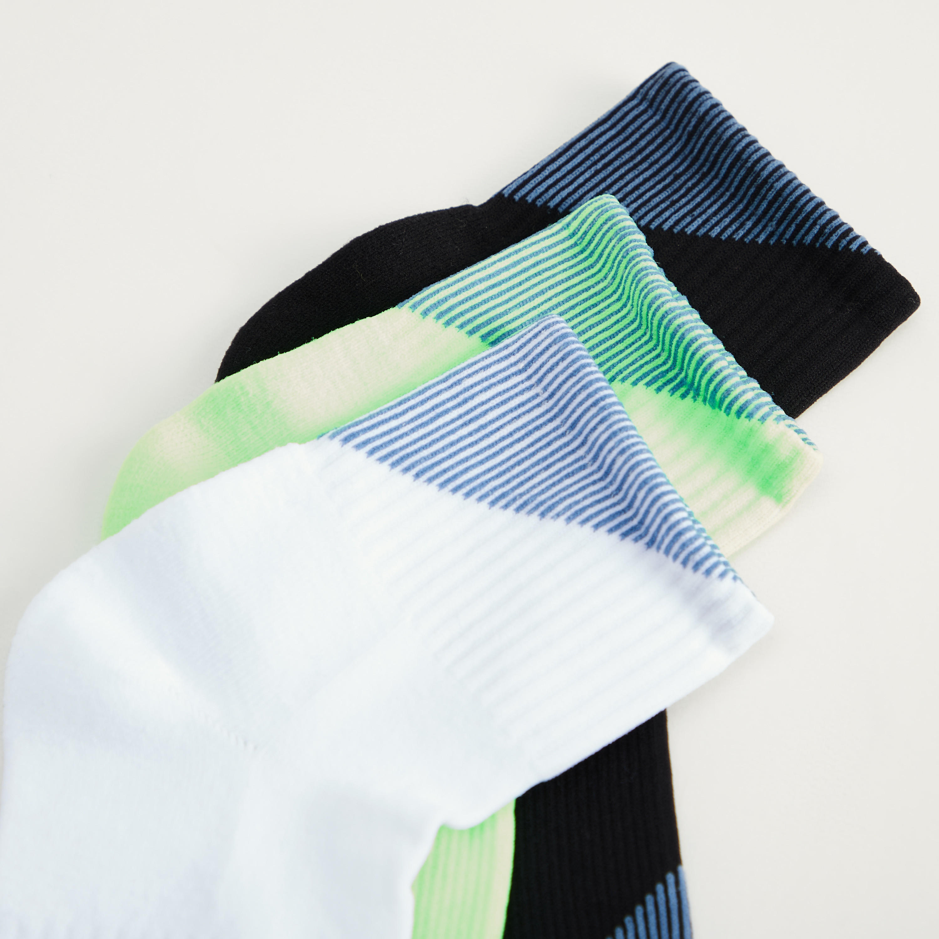 جوارب مضلّعة بقوالب ملوّنة وطول الكاحل - طقم من 3 أزواج-men-socks-image-3