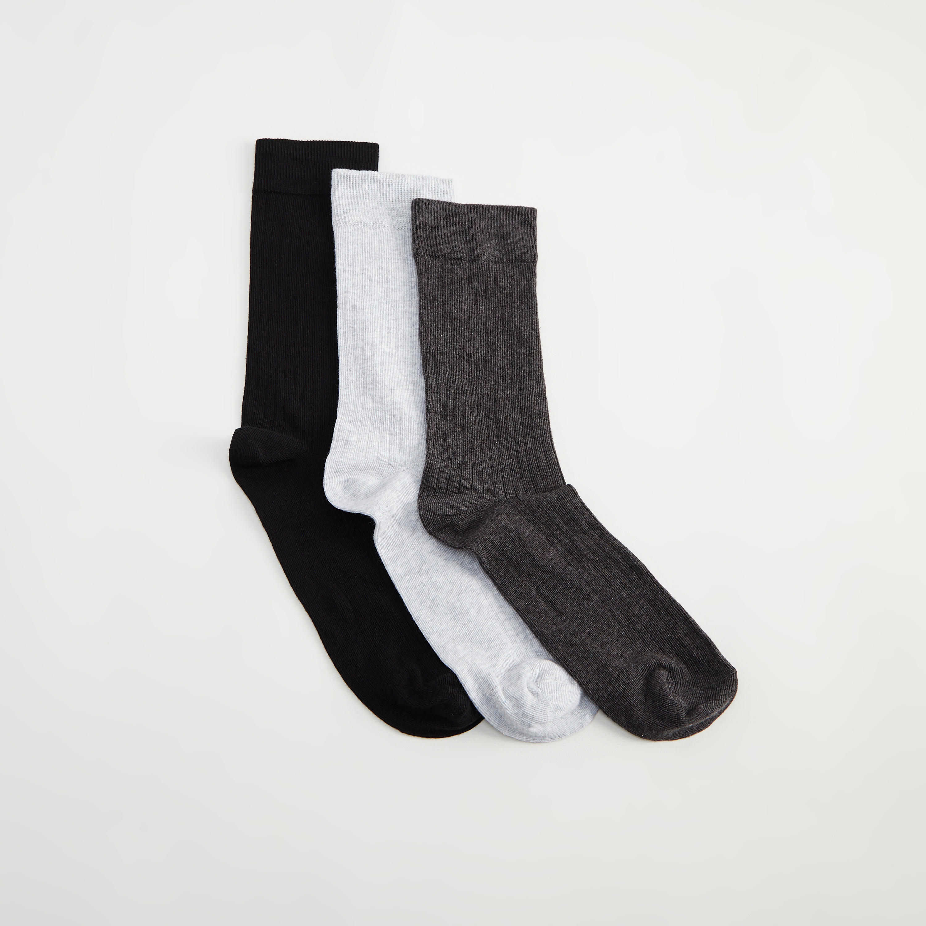 جوارب بارزة الملمس بطول ربلة الساق- طقم من 3-men-socks-image-2