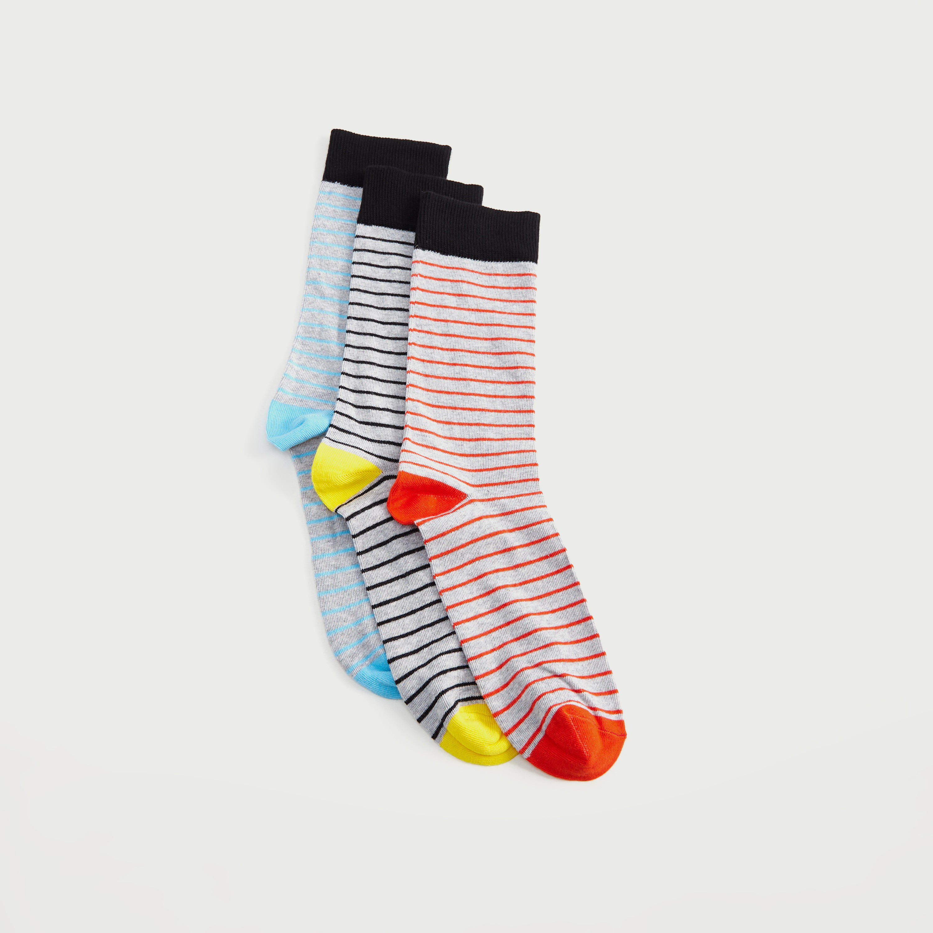 جوارب مقلّمة بطول ربلة الساق - طقم من 3-men-socks-image-2