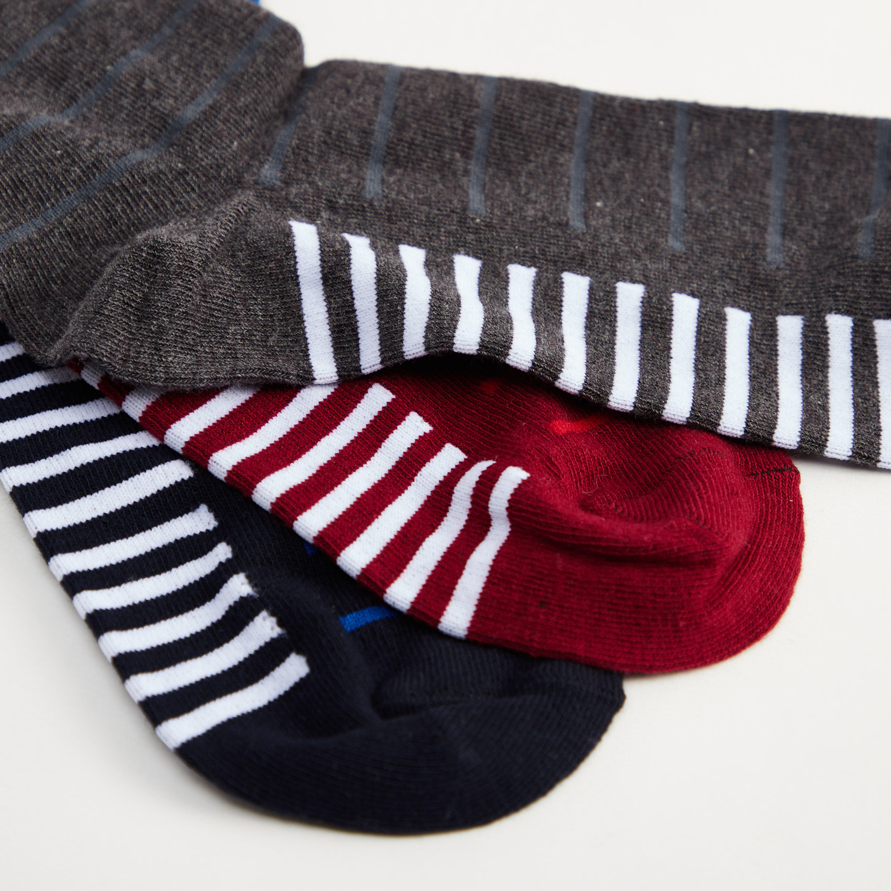 Set of 3 - Striped Calf Length Socks-men-socks-image-4