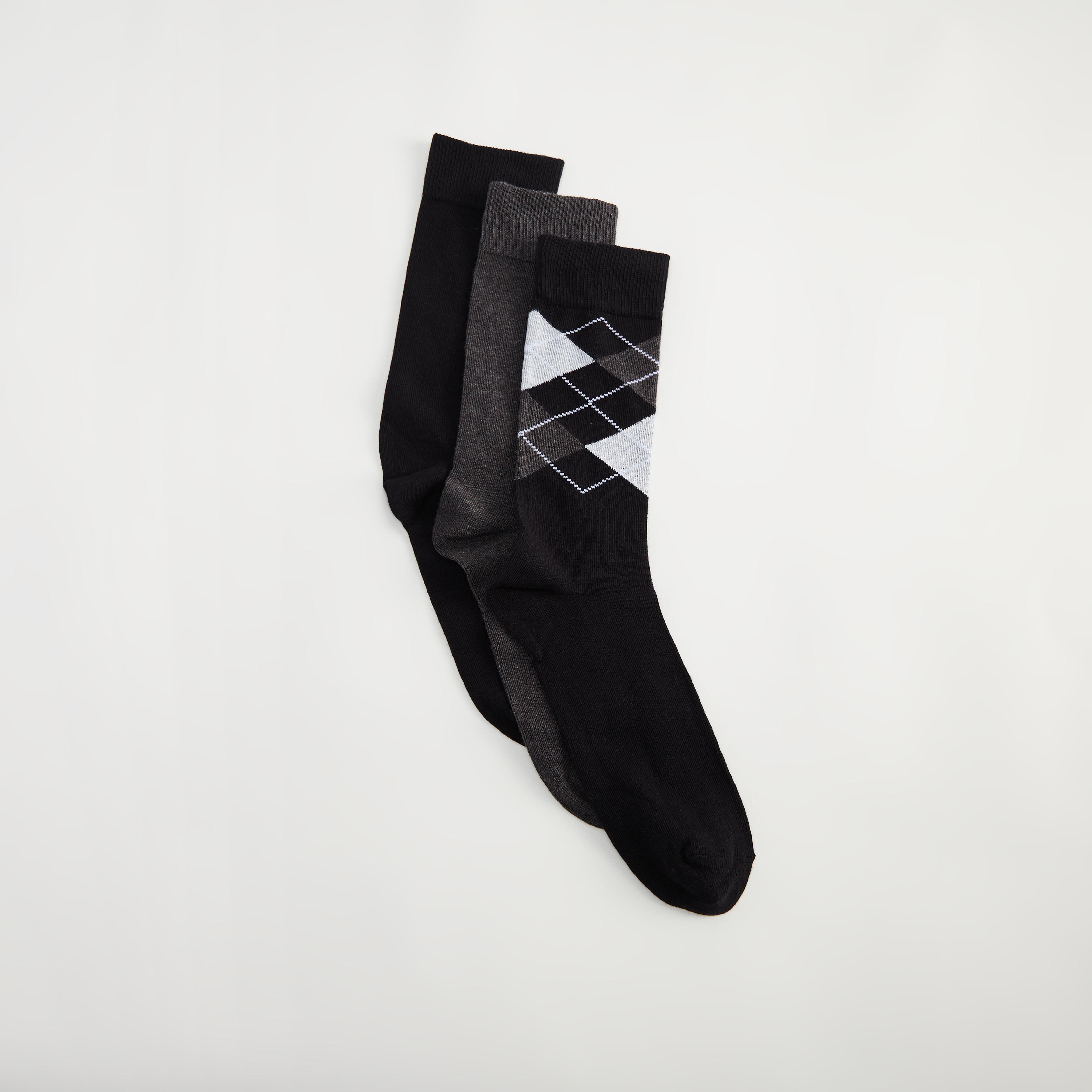 جوارب متنوّعة بطول ربلة السّاق - طقم من 3-men-socks-image-2