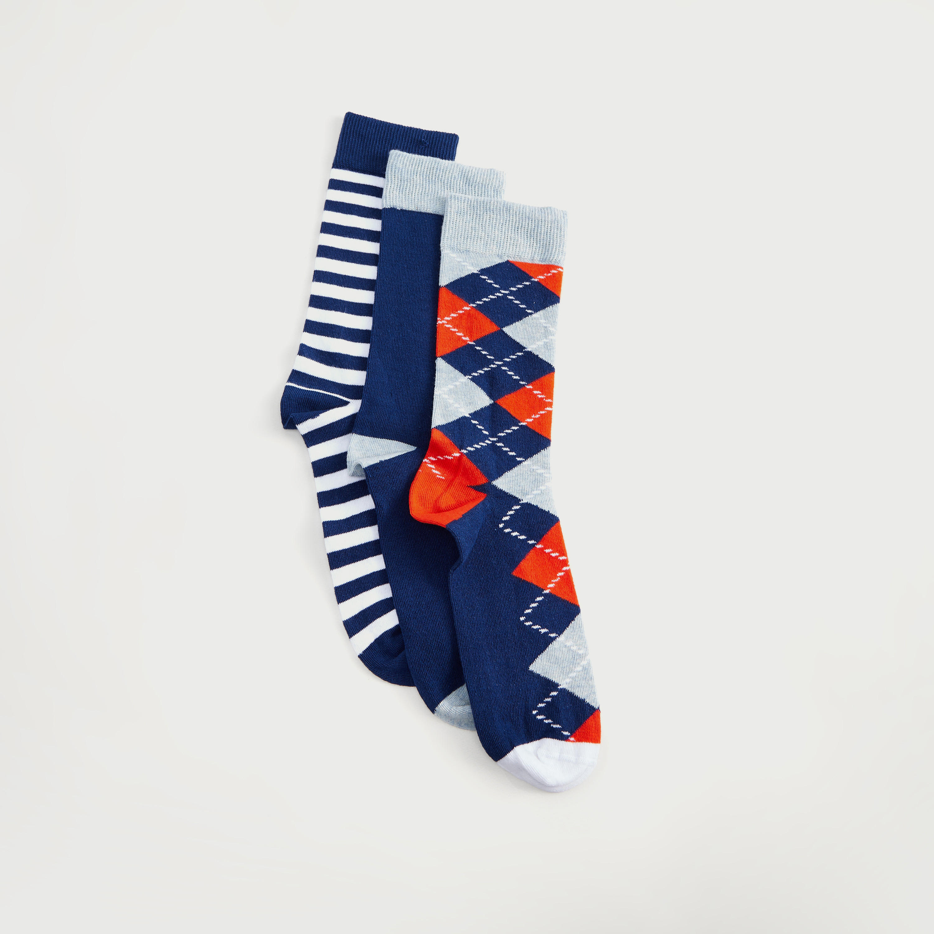 جوارب متنوّعة بطول ربلة السّاق - طقم من 3-men-socks-image-2