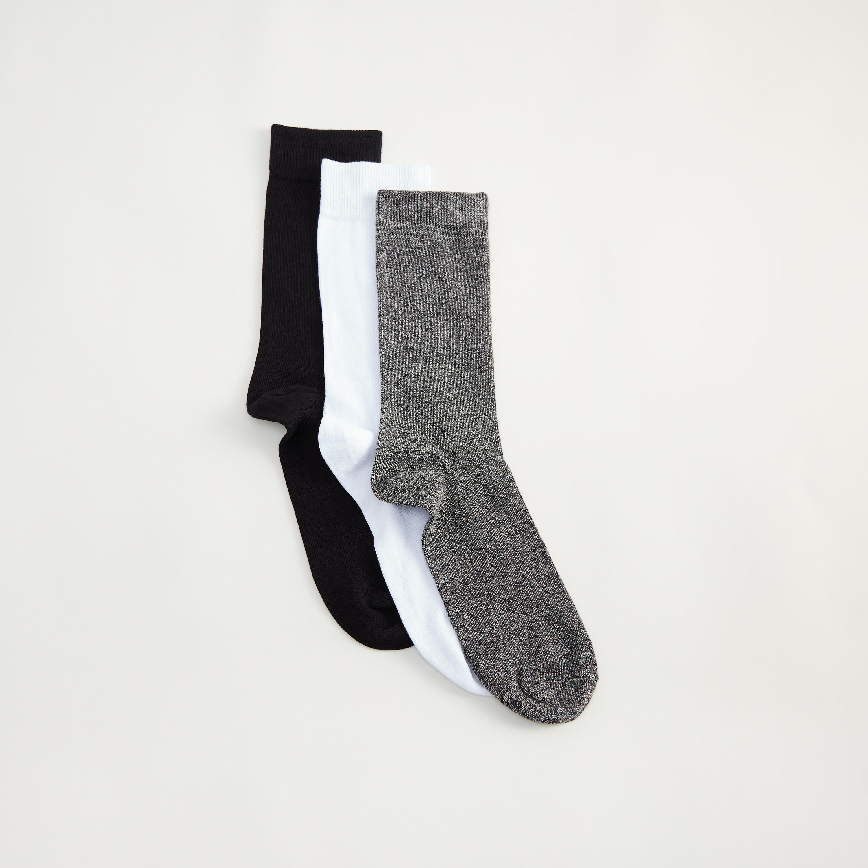 جوارب سادة بطول ربلة الساق - طقم من 3-men-socks-image-2