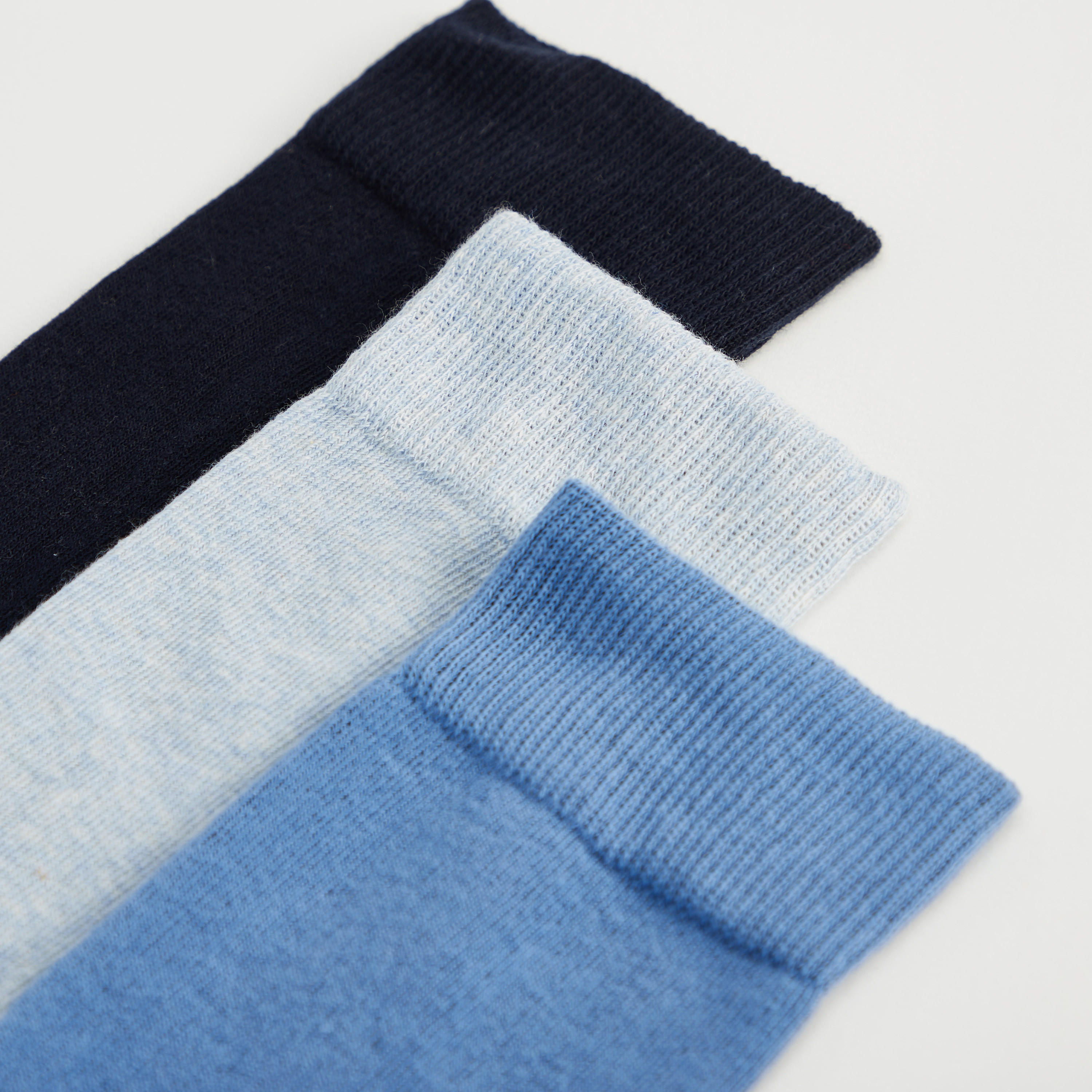 Set of 3 - Solid Calf Length Socks-men-socks-image-3