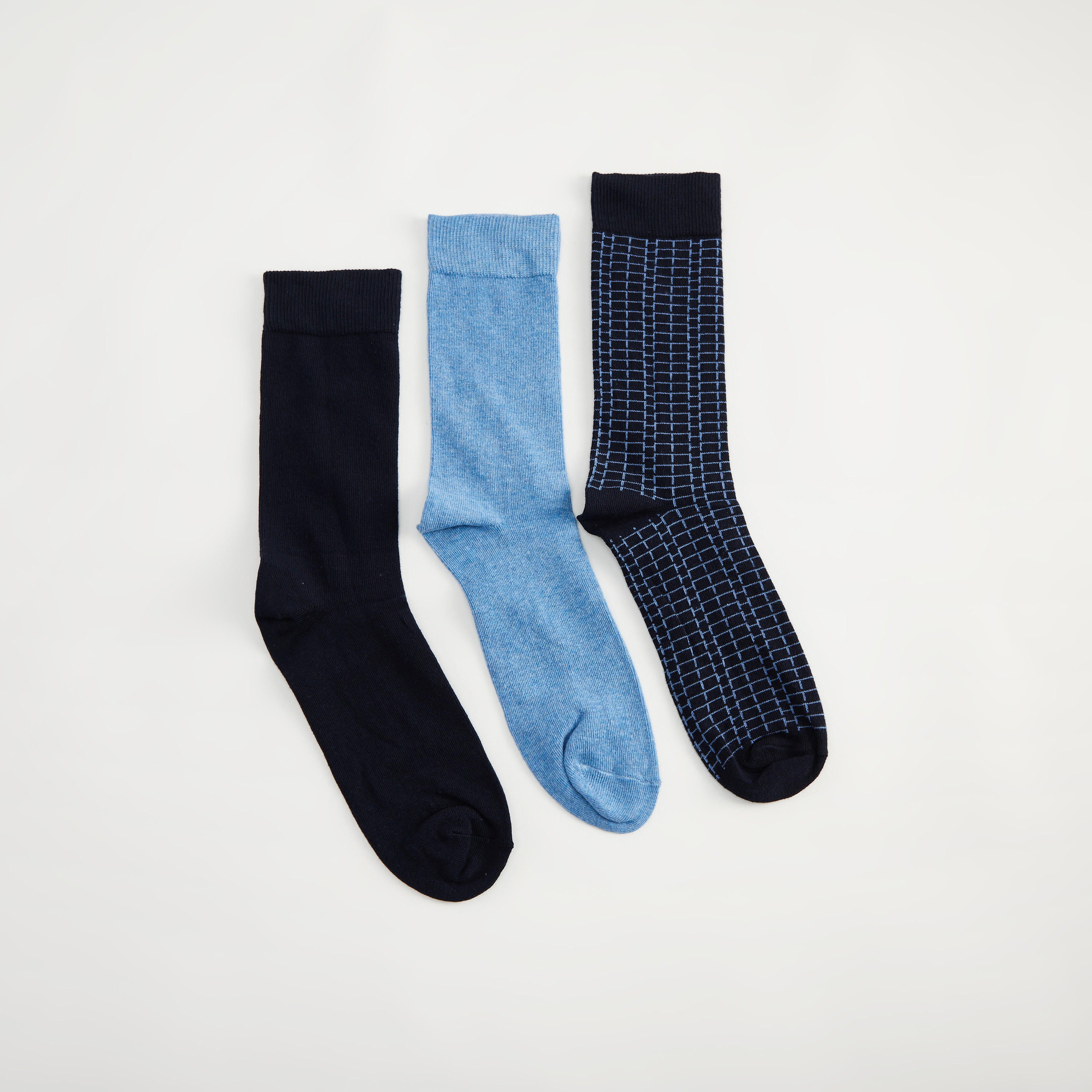 Set of 3 - Assorted Calf Length Socks-men-socks-image-1