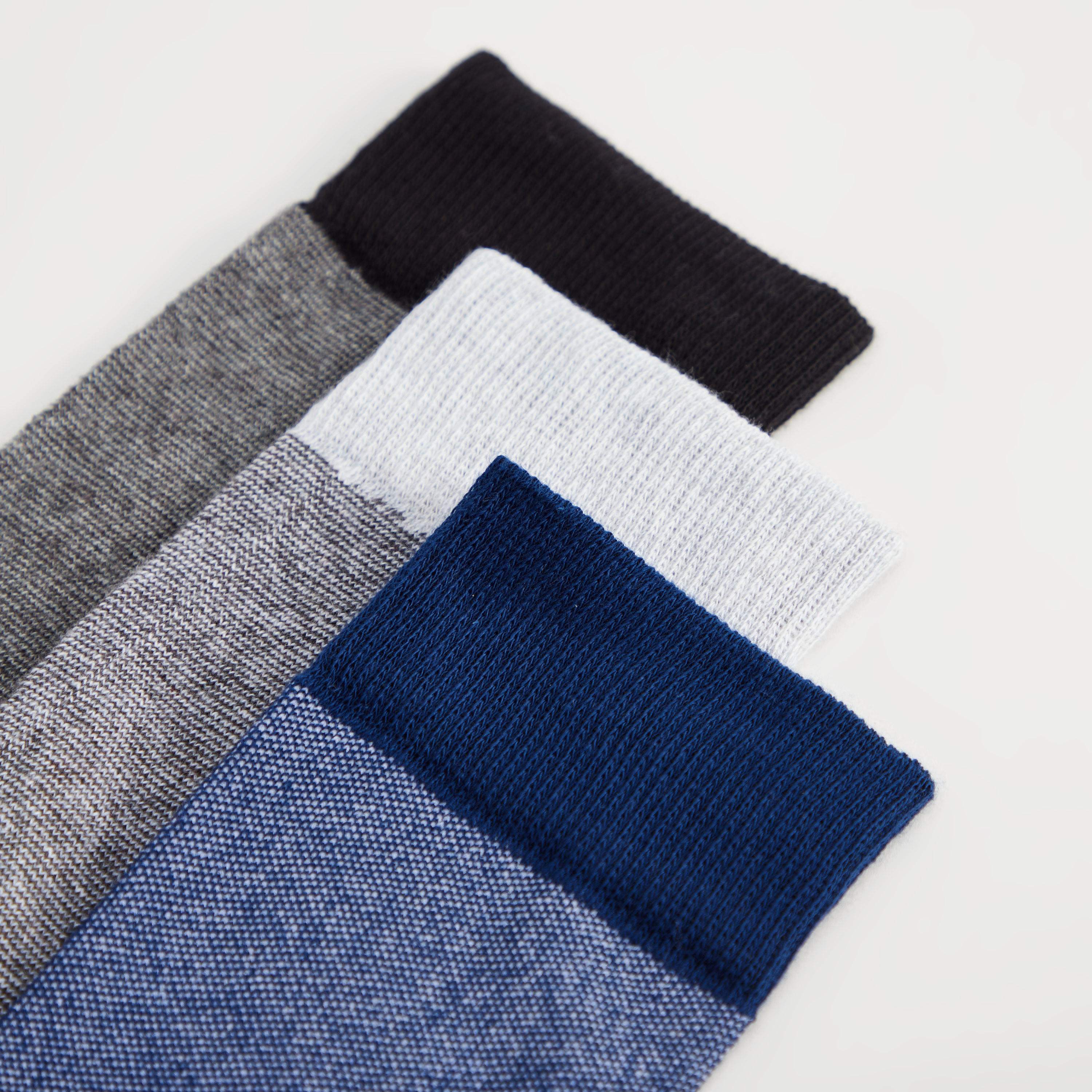 جوارب سادة بطول ربلة الساق - طقم من 3-men-socks-image-3