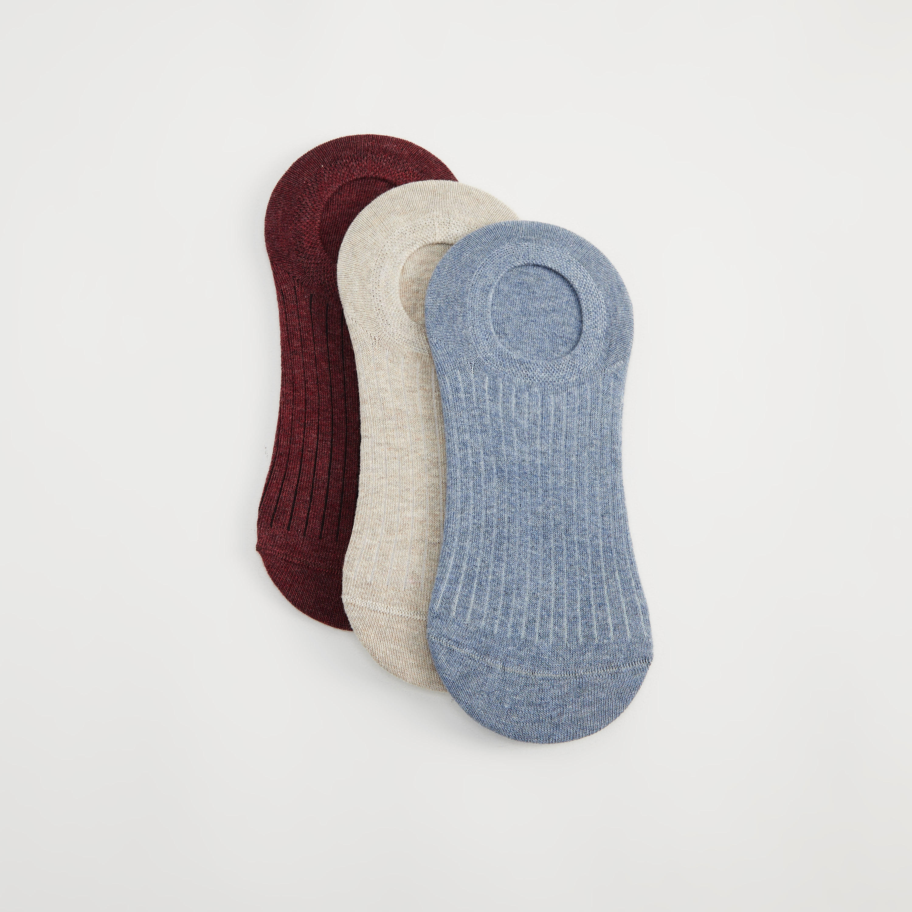 جوارب مخطّطة غير مرئية  - طقم من 3 أزواج-men-socks-image-1