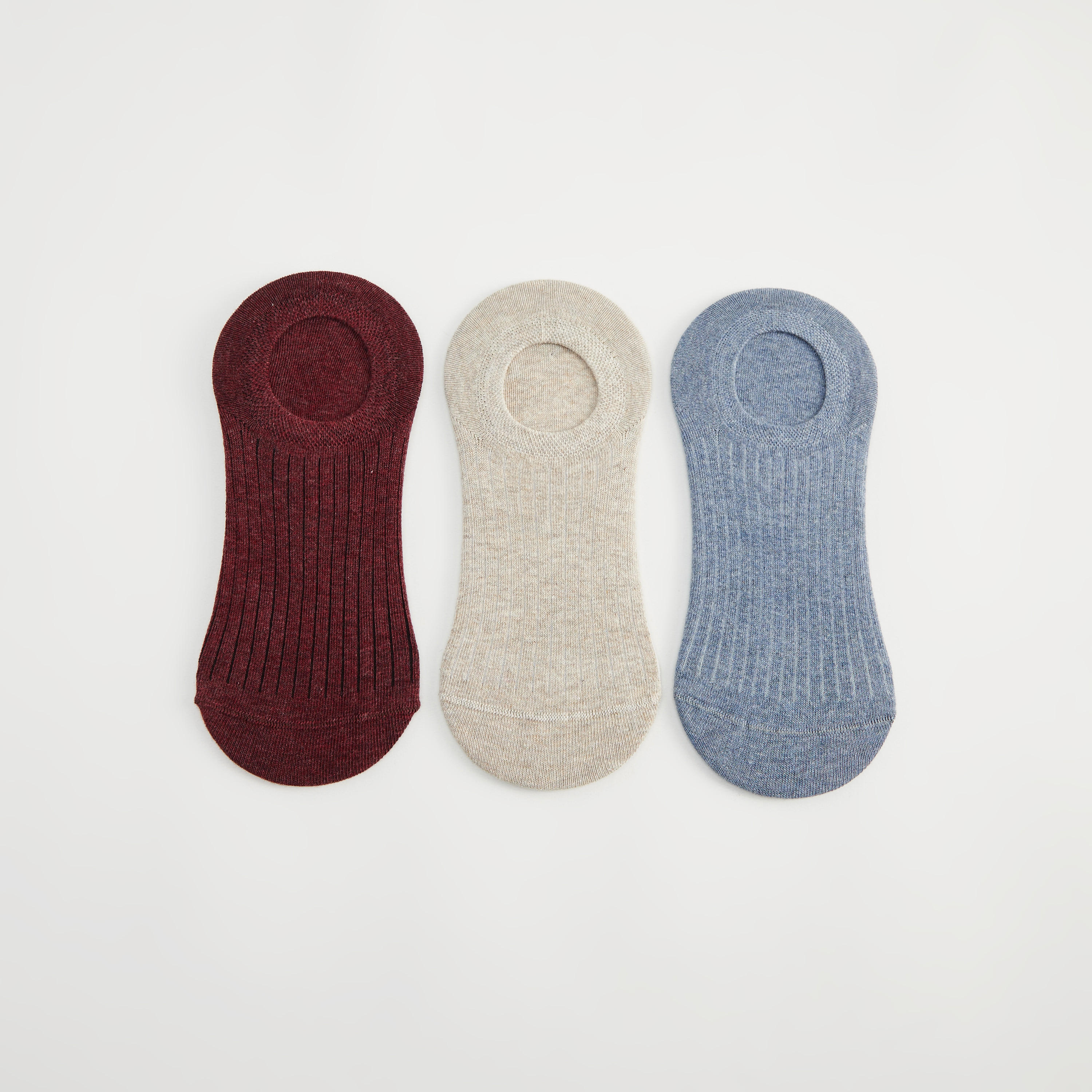 جوارب مخطّطة غير مرئية  - طقم من 3 أزواج-men-socks-image-2