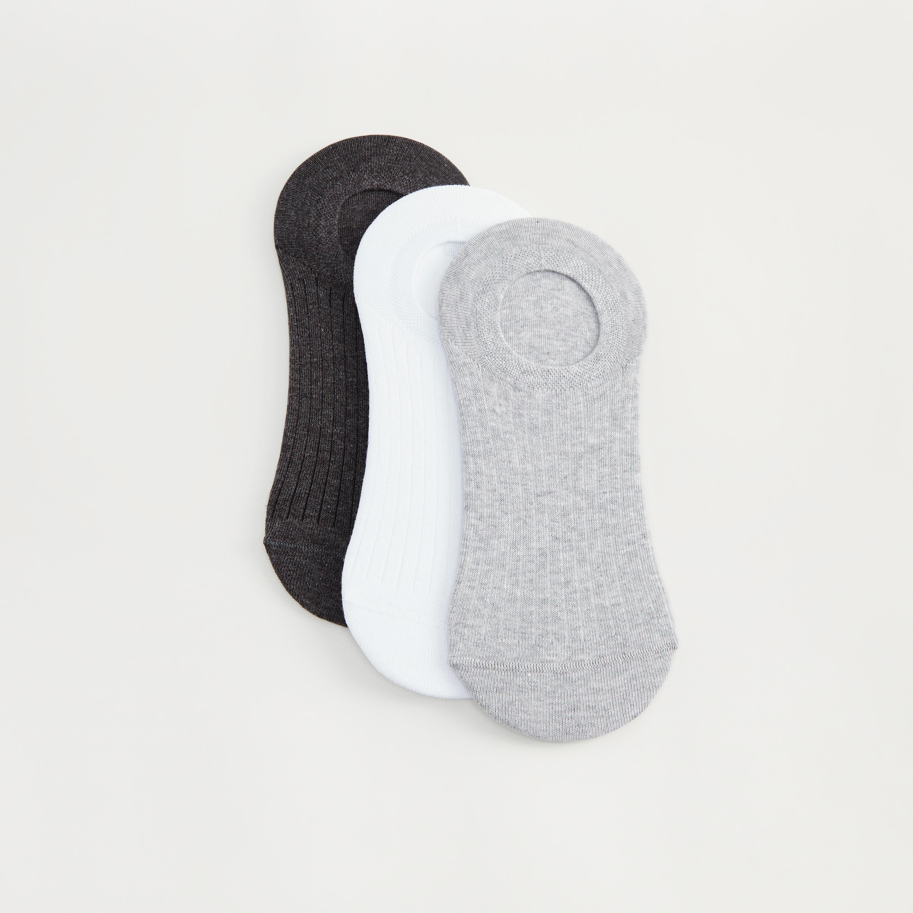 Set of 3 - Solid No Show Socks-men-socks-image-1