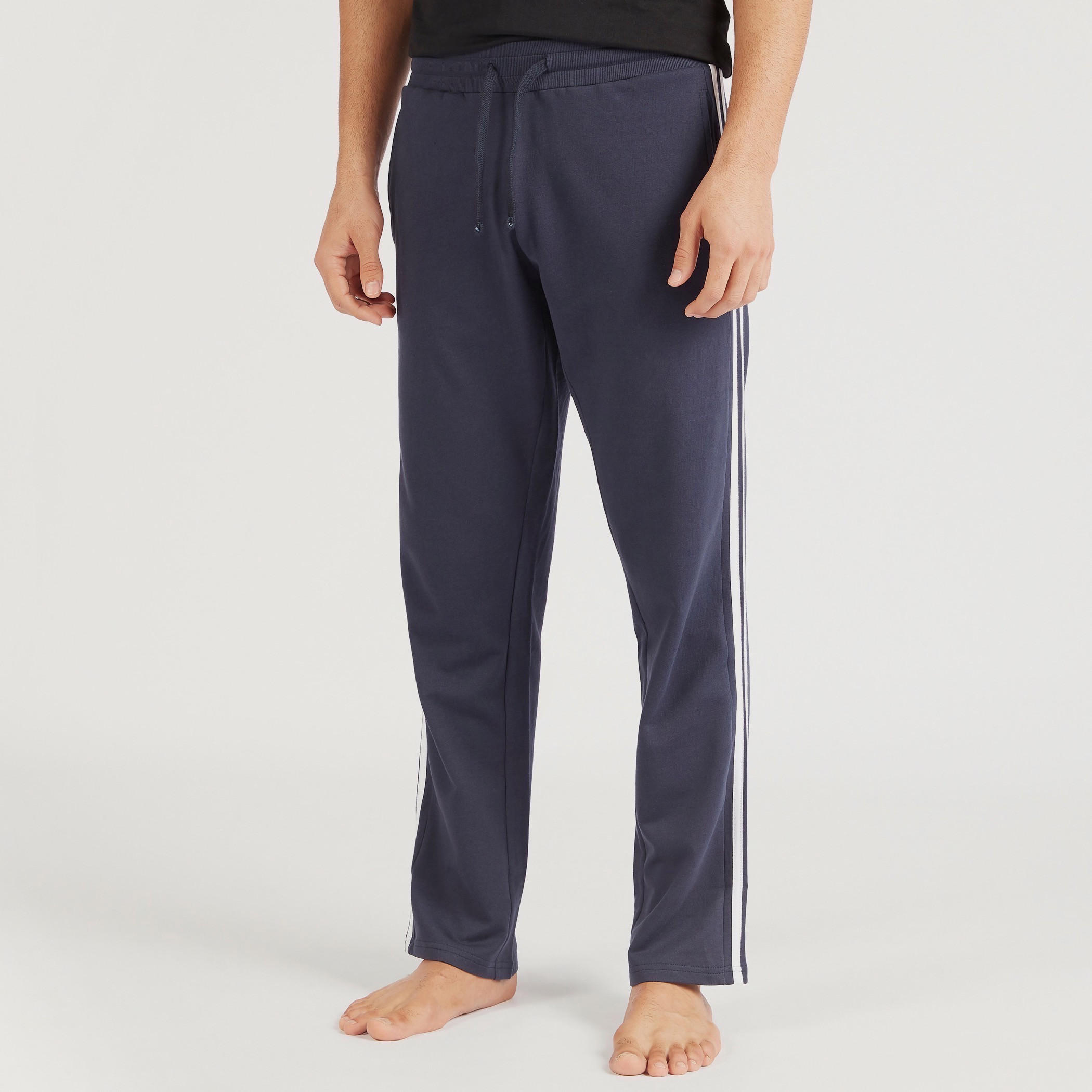 Striped Pants with Drawstring Closure and Pockets-men-clothing-nightwear-pyjamaandshorts-image-1