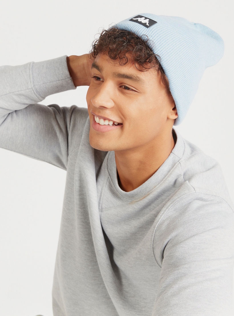 Kappa Solid Beanie with Cuffed Hem-men-caps-image-2