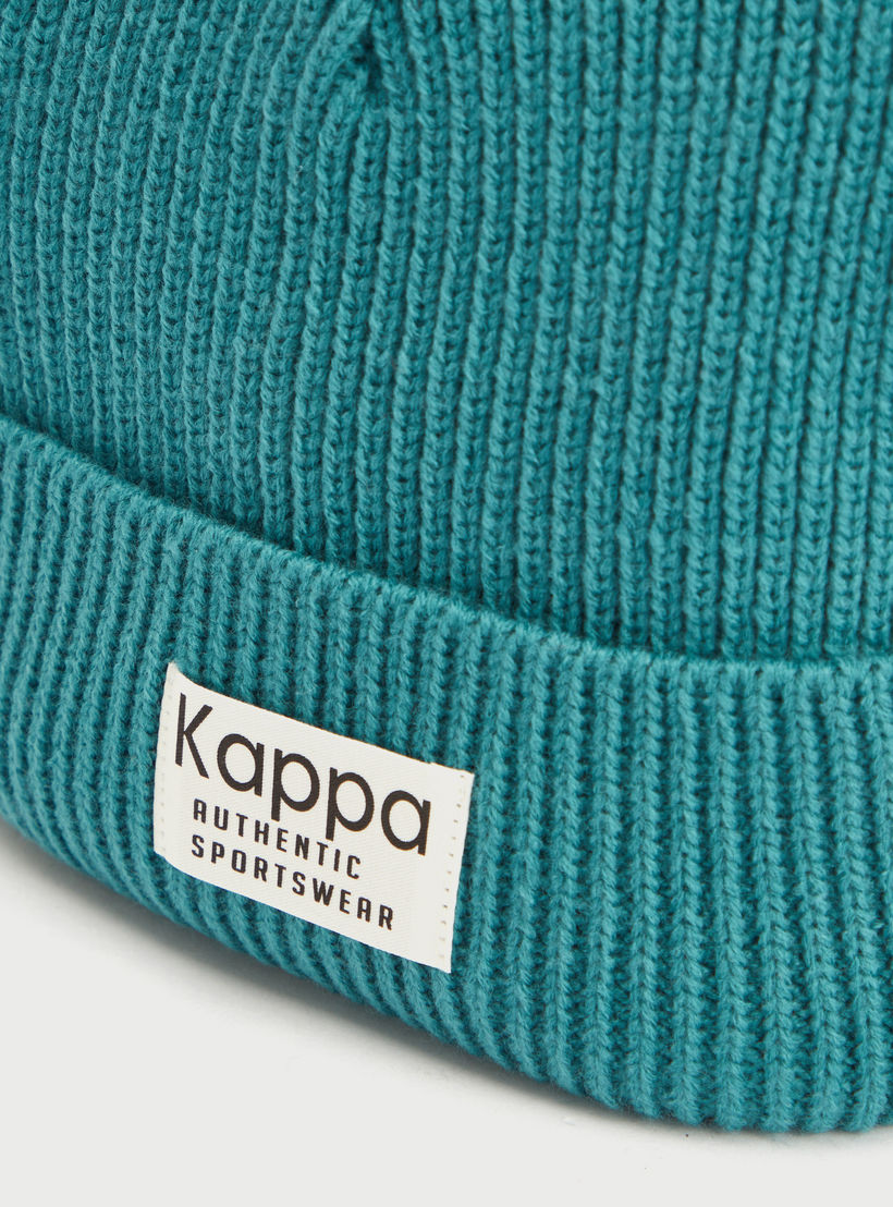 Kappa Textured Beanie Cap with Cuffed Hem-men-caps-image-3